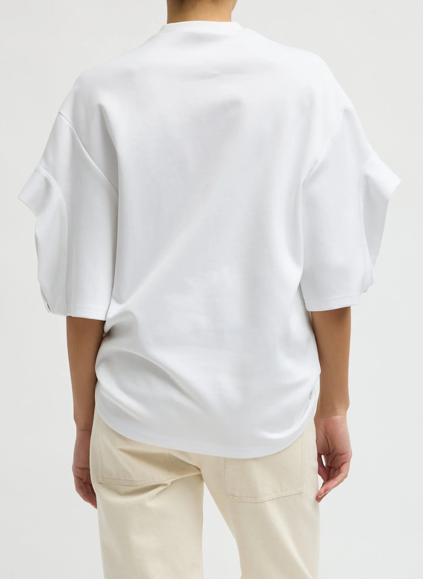 Active Knit Easy Drape Sleeve T-Shirt sold by Tibi product image thumbnail 3