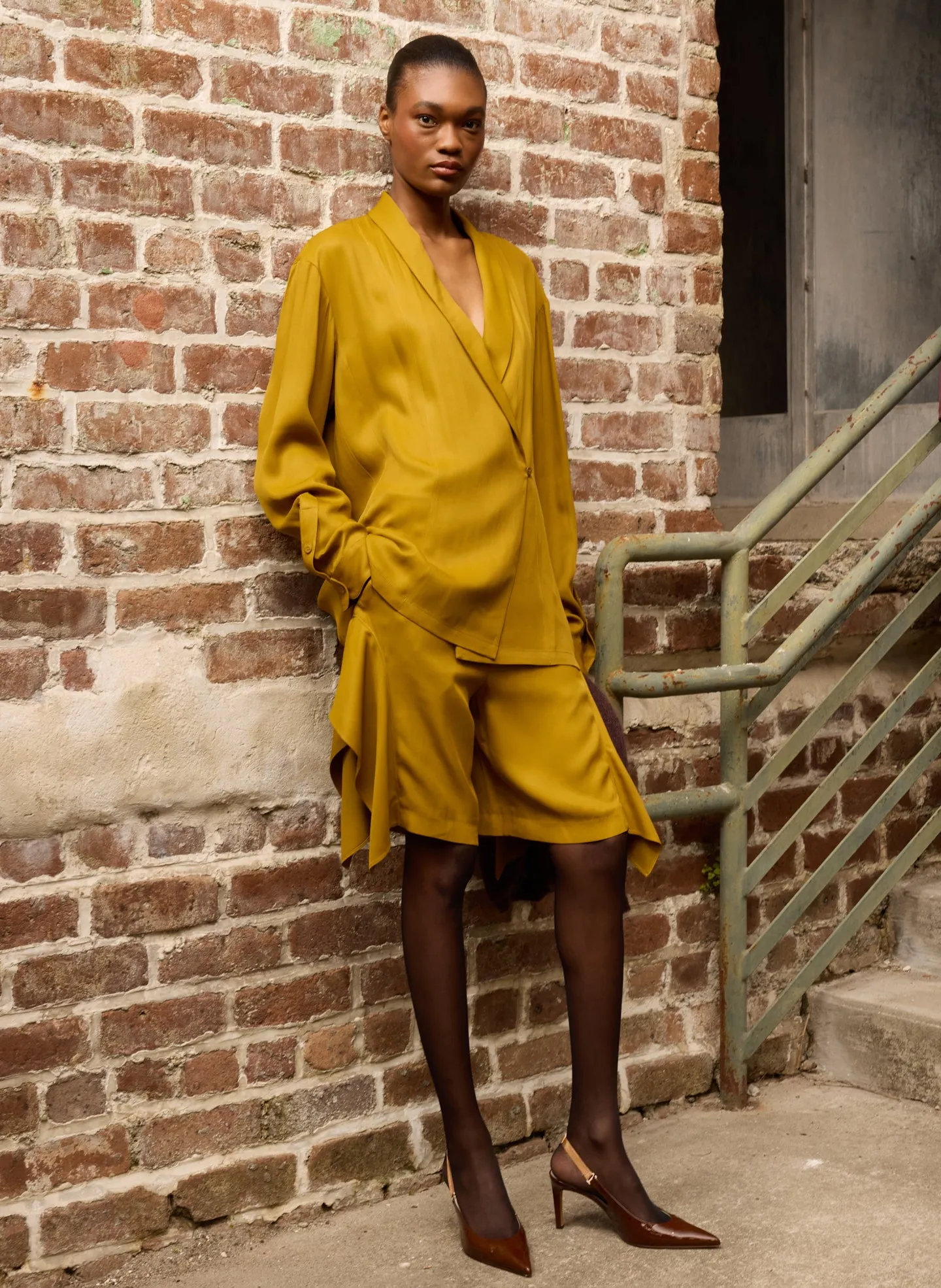 Eco Acetate Viscose Side Drape Short sold by Tibi product image thumbnail 2