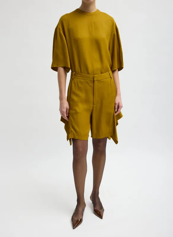 Eco Acetate Viscose Side Drape Short made by Tibi