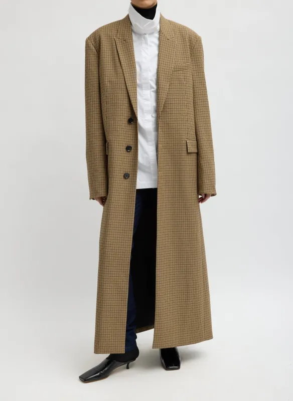 Menswear Tech Twill Tailored Men's Maxi Coat made by Tibi