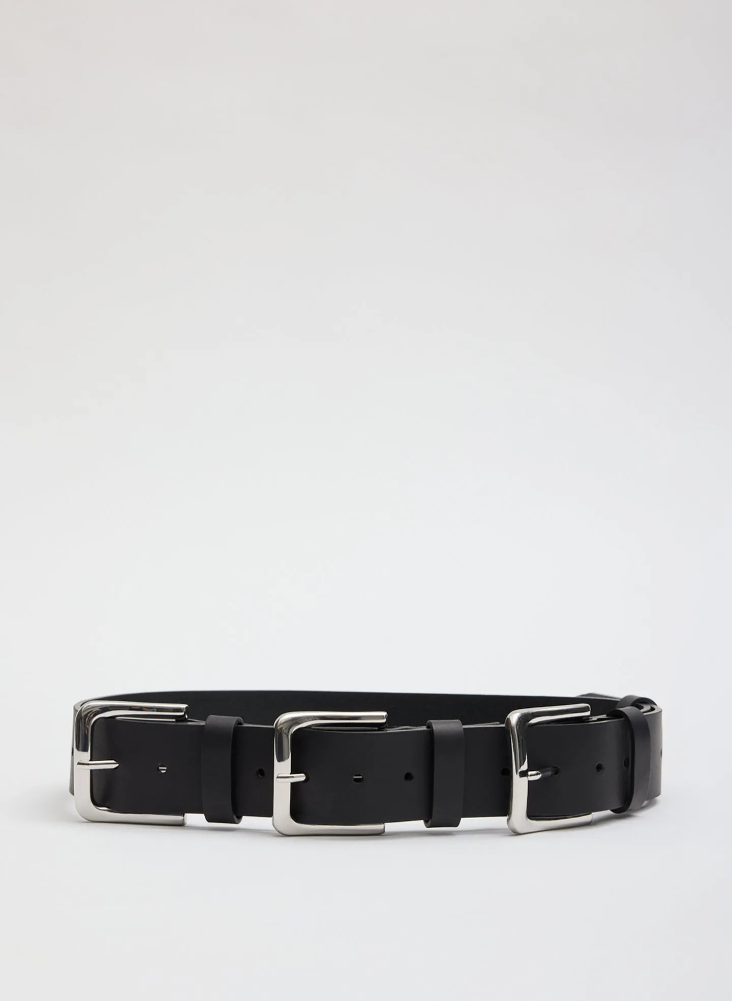 Triple Buckle Arthur Leather Belt sold by Tibi