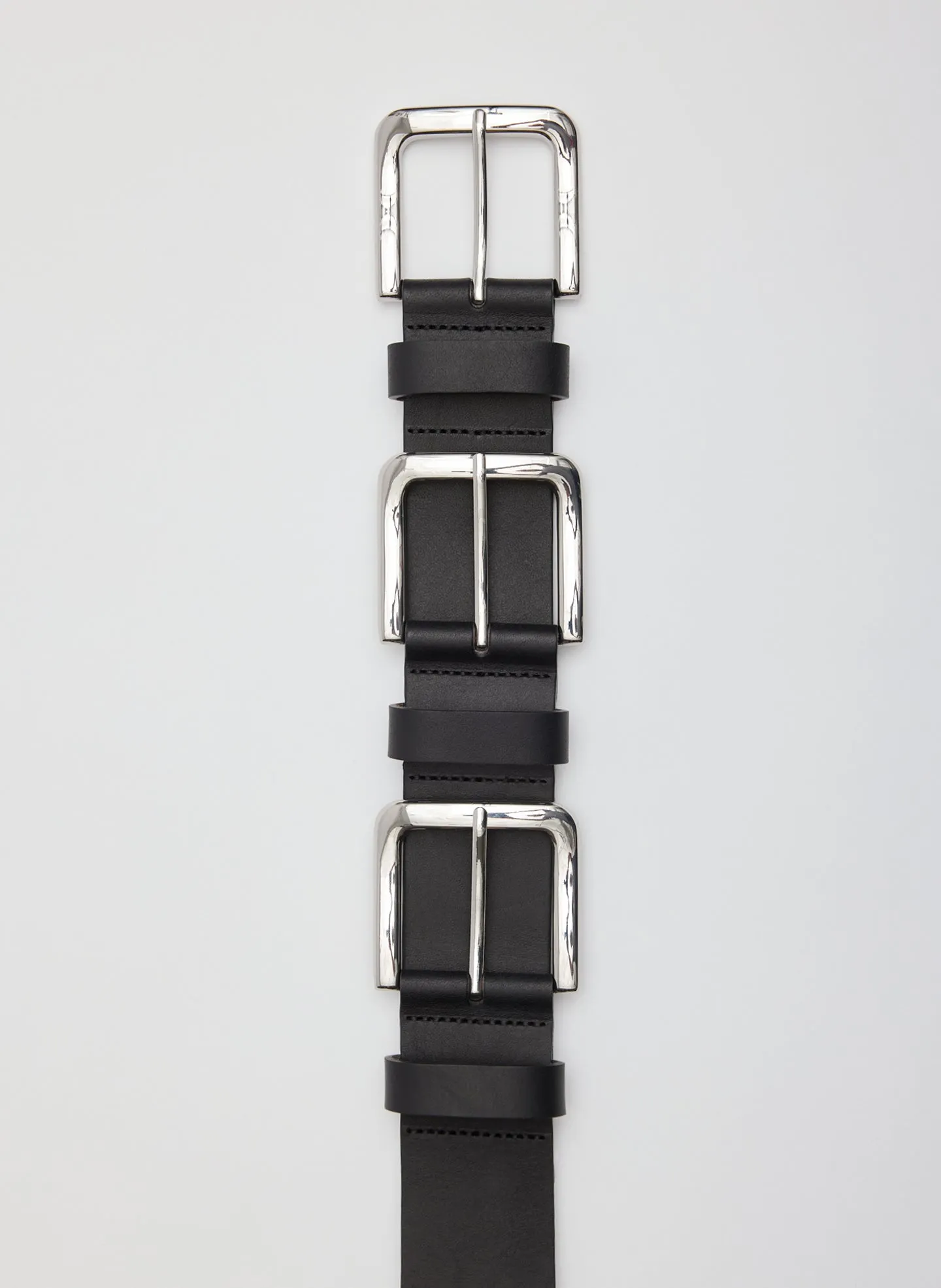 Triple Buckle Arthur Leather Belt sold by Tibi product image thumbnail 4