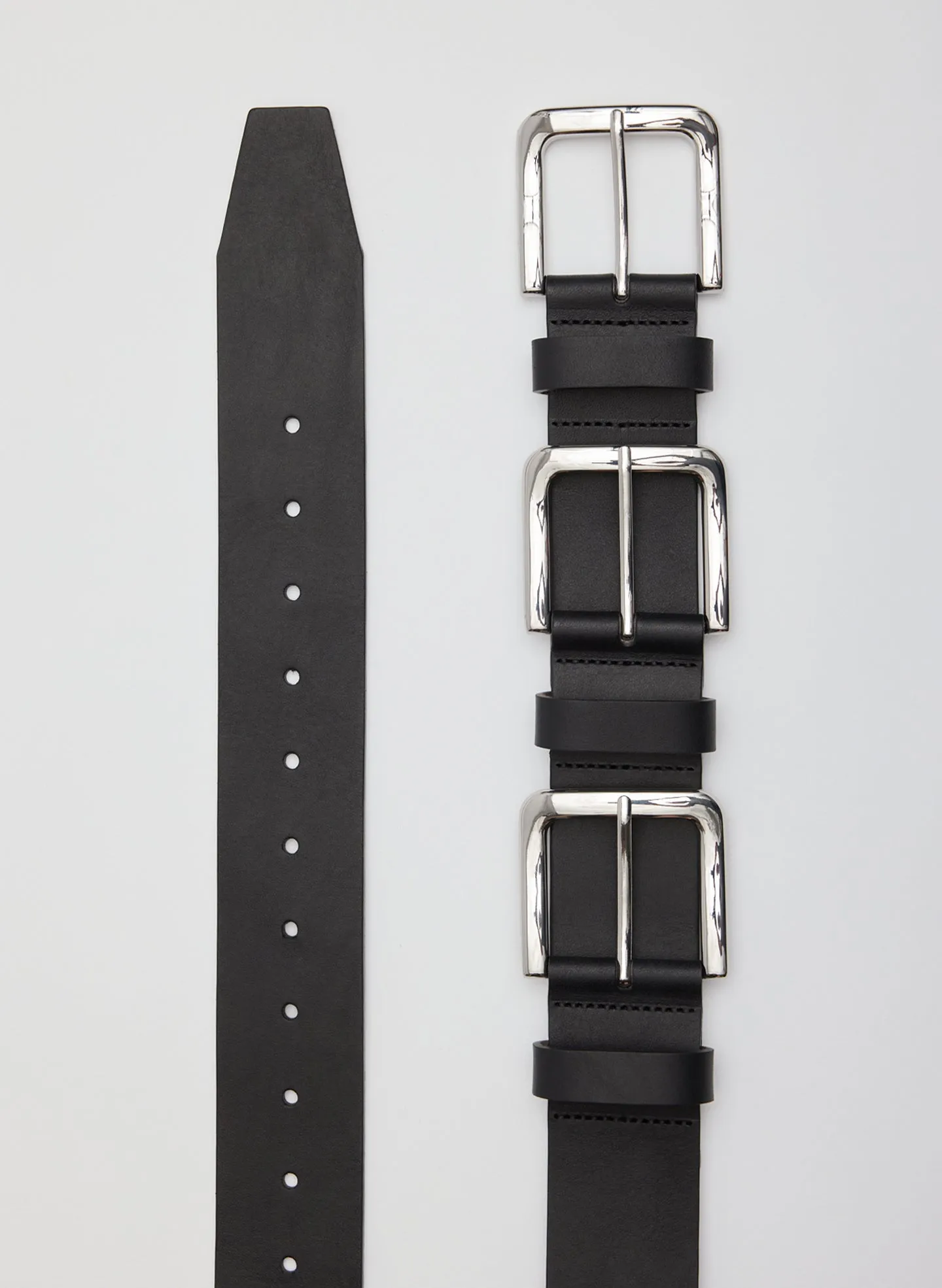 Triple Buckle Arthur Leather Belt sold by Tibi product image thumbnail 5