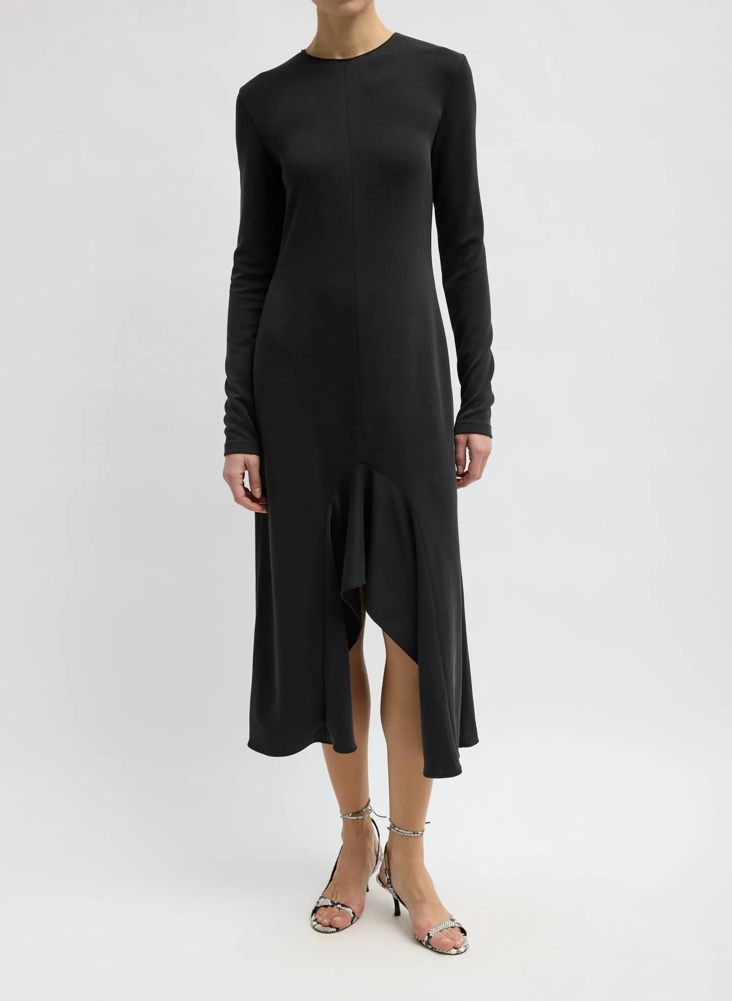 Feather Weight Viscose Neoprene Front Drape Dress sold by Tibi