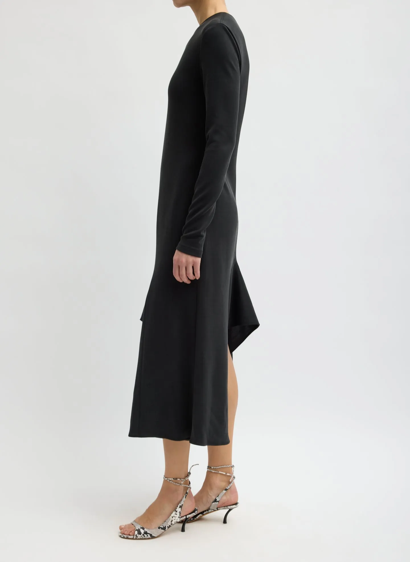 Feather Weight Viscose Neoprene Front Drape Dress sold by Tibi product image thumbnail 3