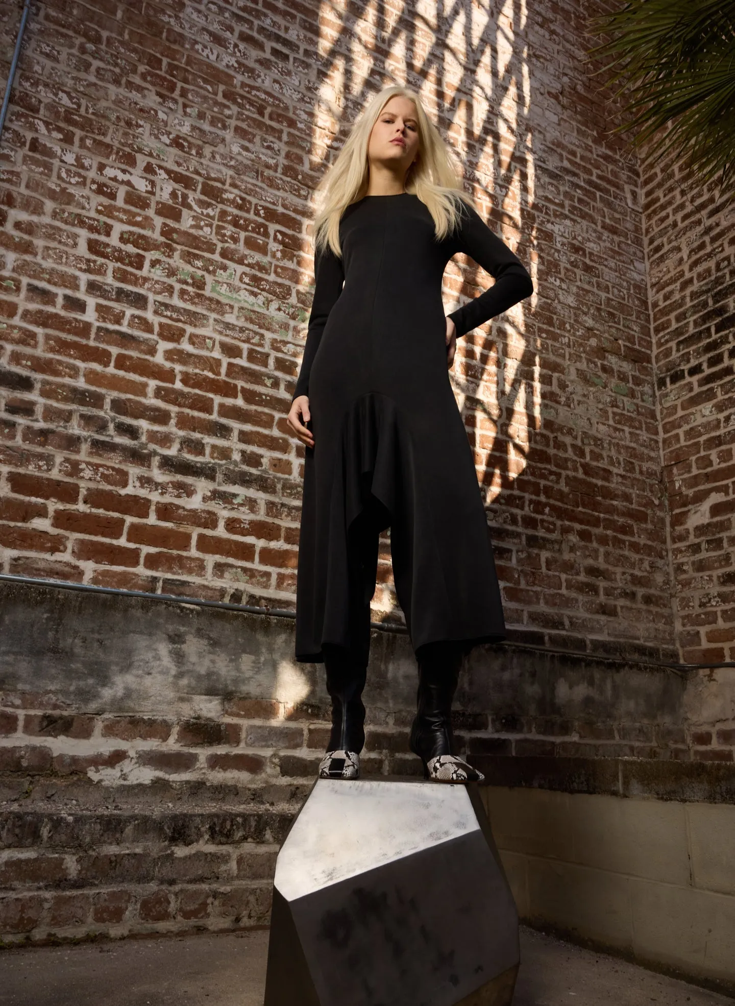 Feather Weight Viscose Neoprene Front Drape Dress sold by Tibi product image thumbnail 2