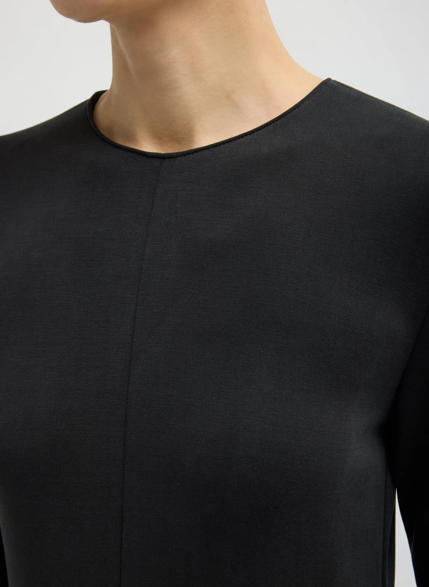 Feather Weight Viscose Neoprene Front Drape Dress sold by Tibi product image thumbnail 5