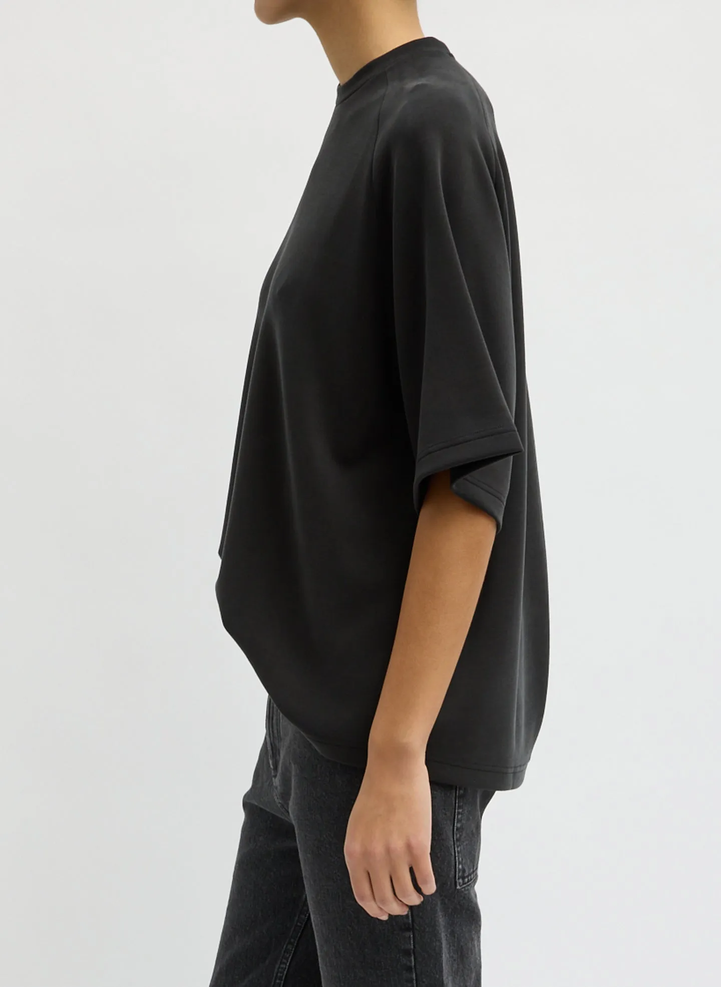 Feather Weight Viscose Neoprene Baseball T-Shirt sold by Tibi product image thumbnail 2