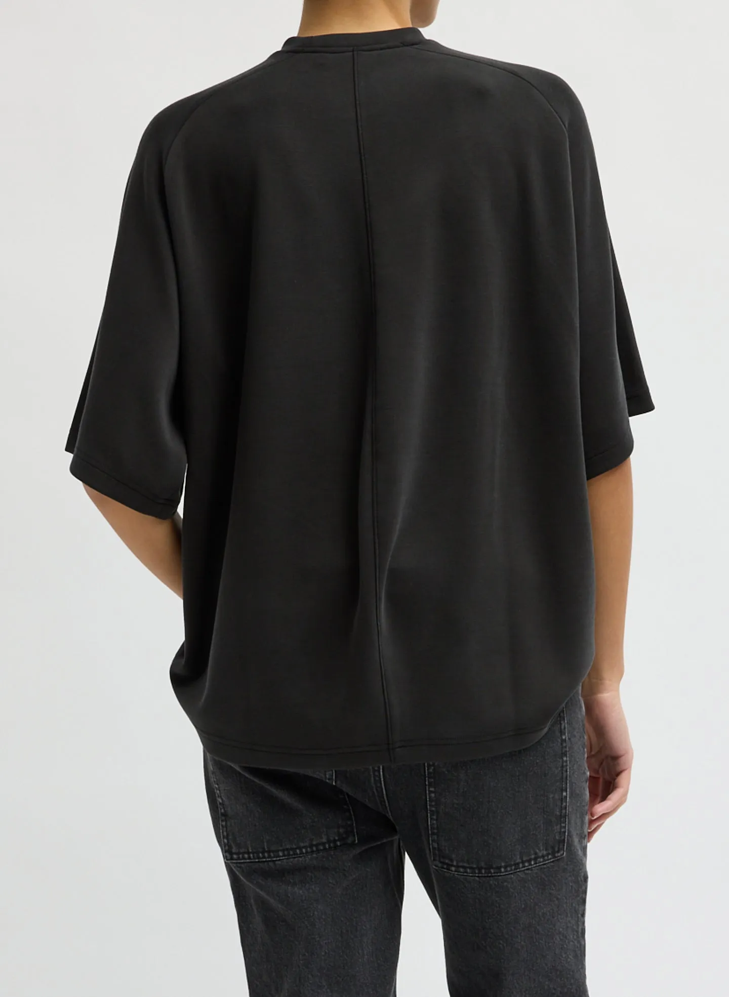 Feather Weight Viscose Neoprene Baseball T-Shirt sold by Tibi product image thumbnail 3