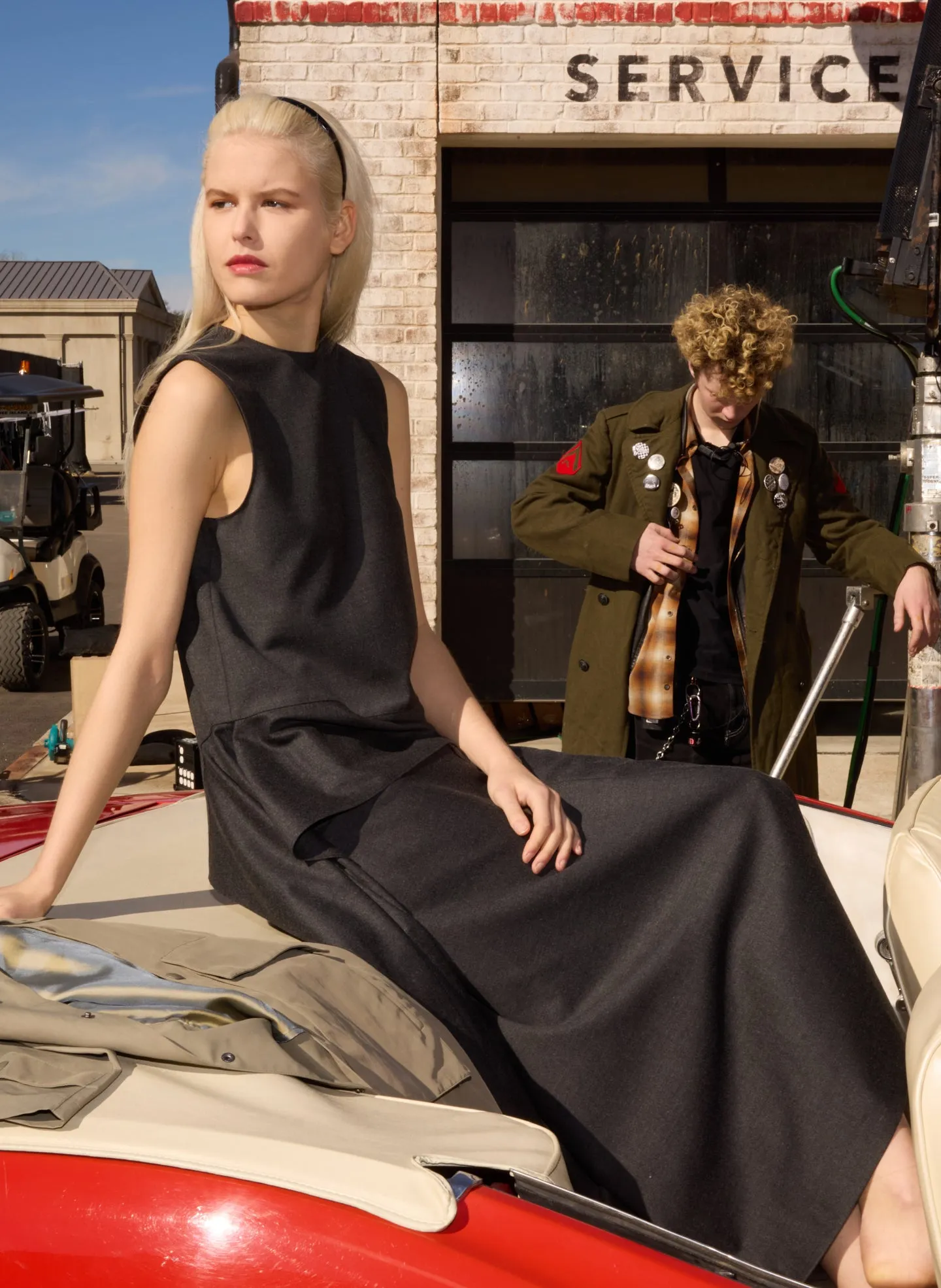 Cozy Flannel Asymmetrical Sleeveless Top sold by Tibi product image thumbnail 2