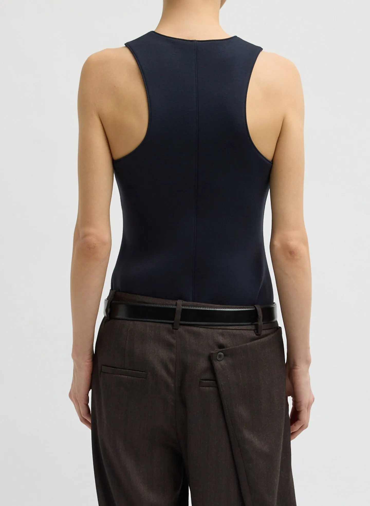 Bonded Viscose Racerback Tank Top sold by Tibi product image thumbnail 3