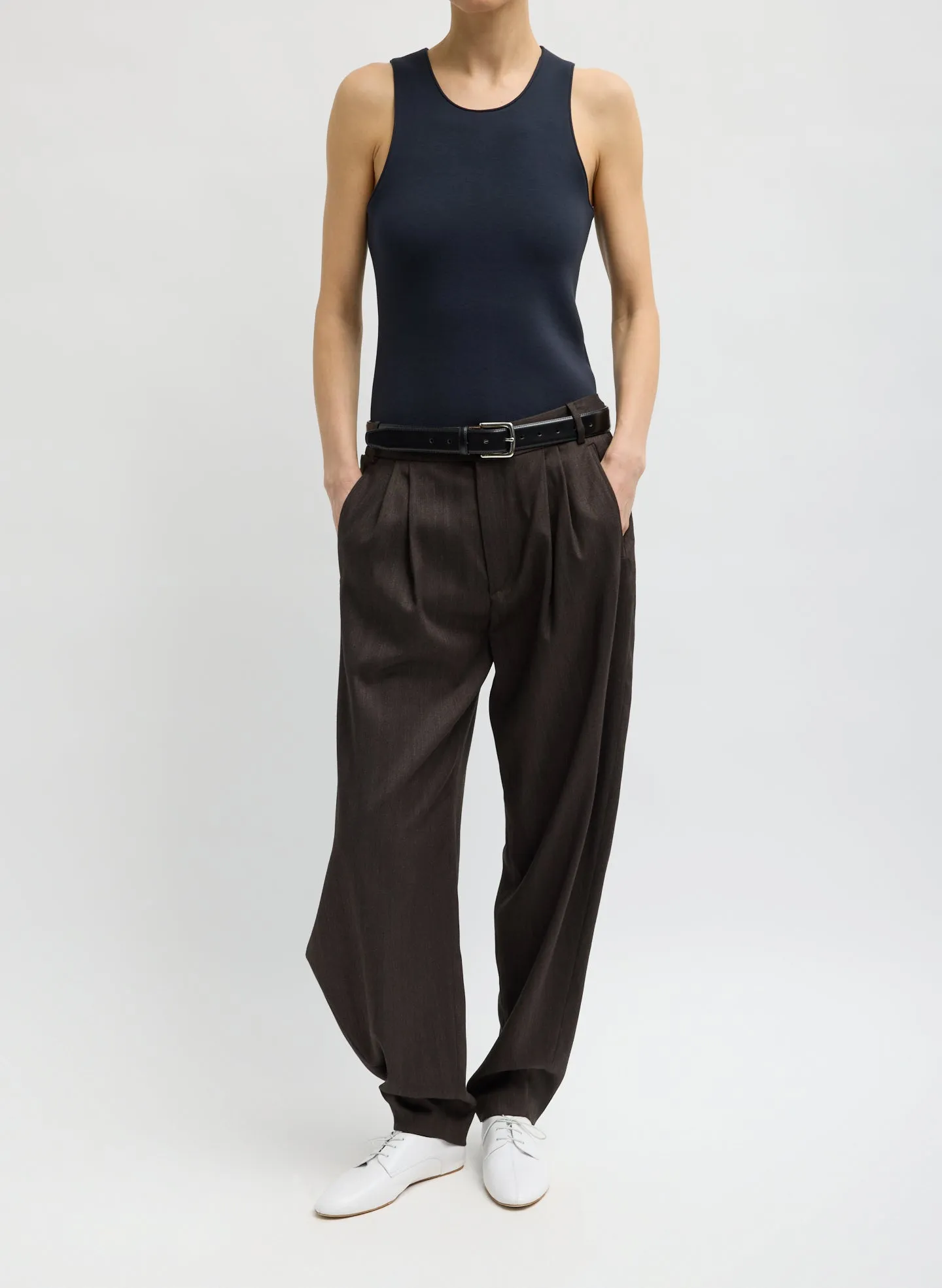 Bonded Viscose Racerback Tank Top sold by Tibi product image thumbnail 4