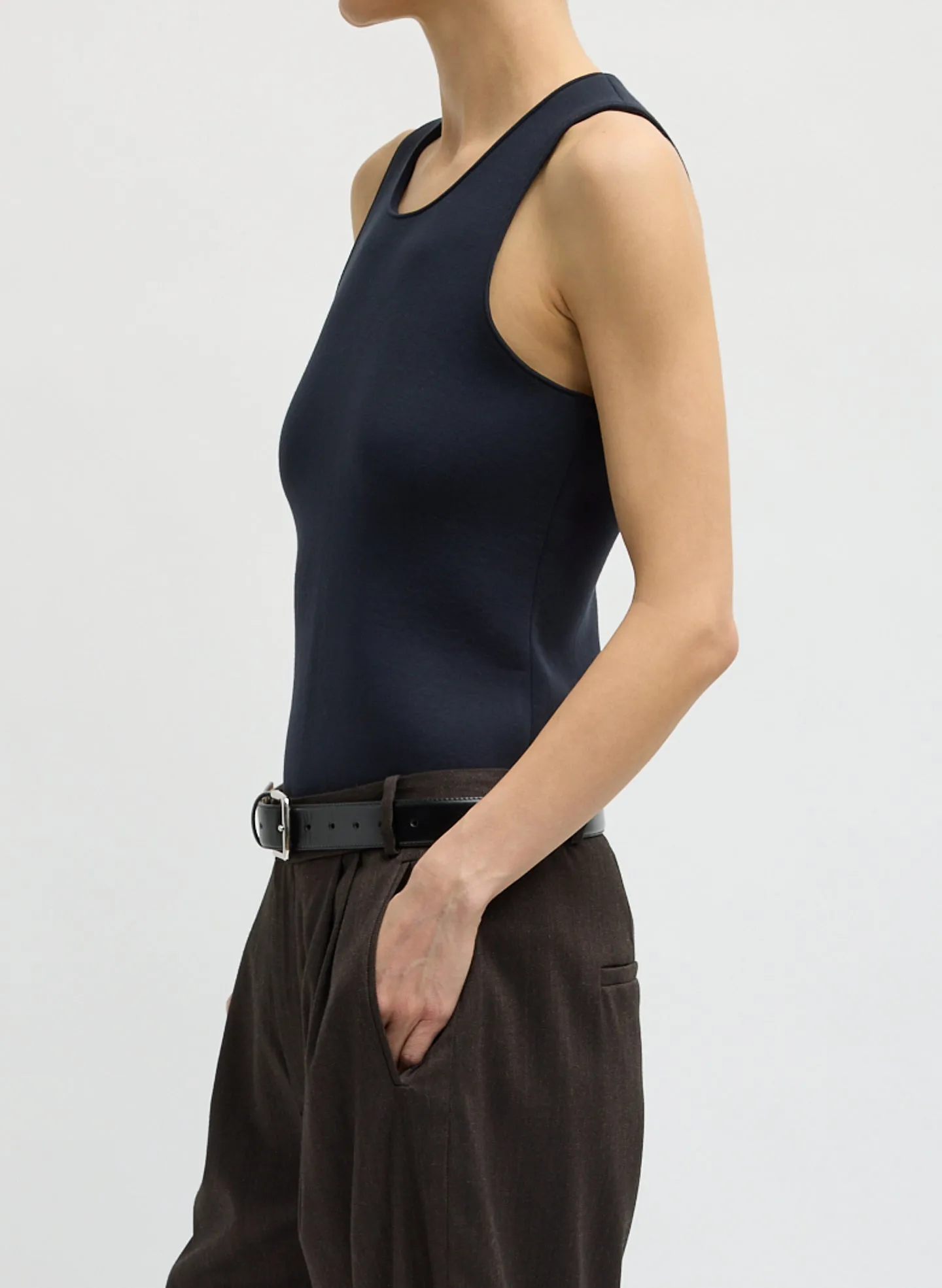 Bonded Viscose Racerback Tank Top sold by Tibi product image thumbnail 2