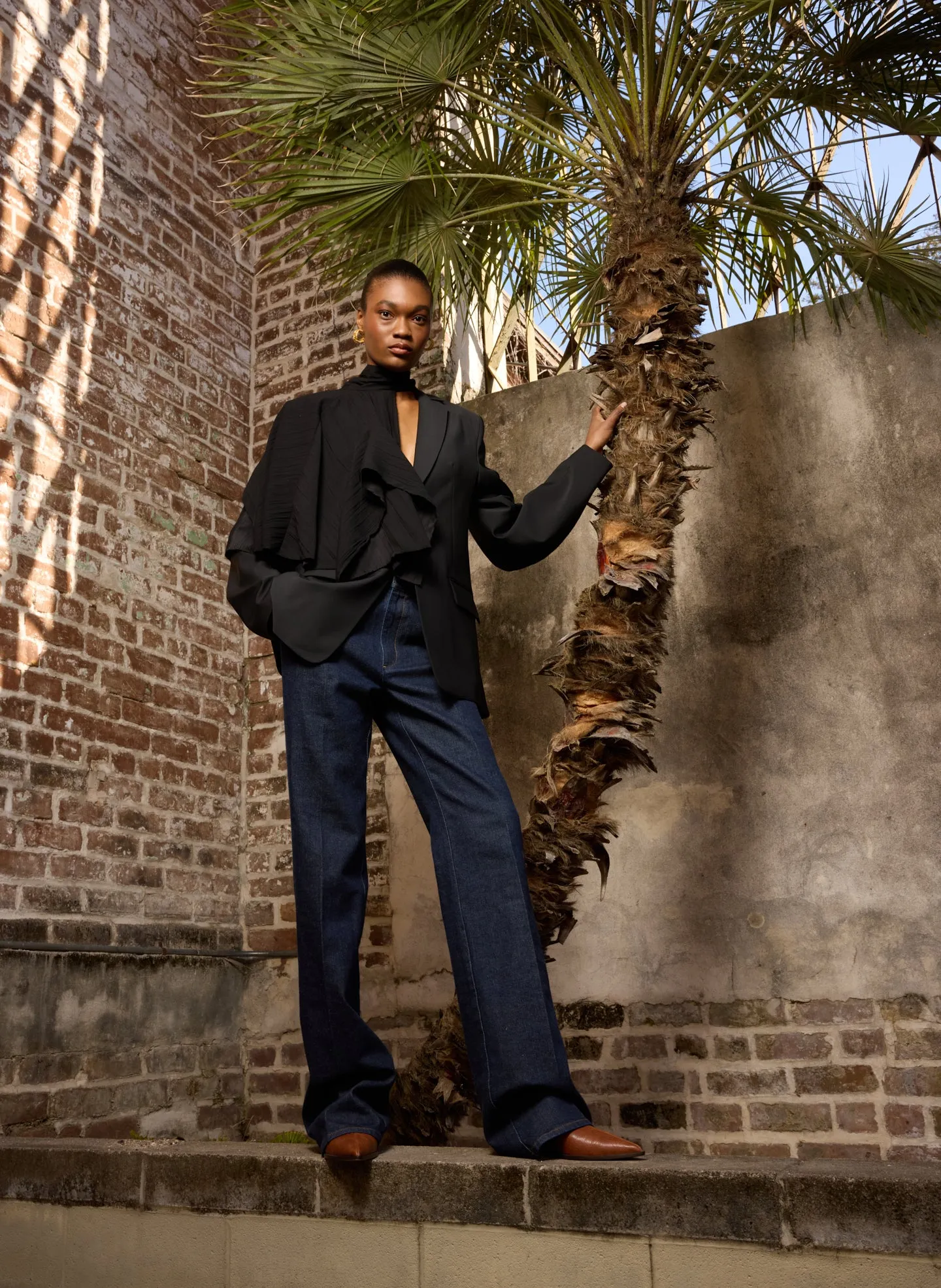 Indigo Denim Pat Trouser Jean sold by Tibi product image thumbnail 2