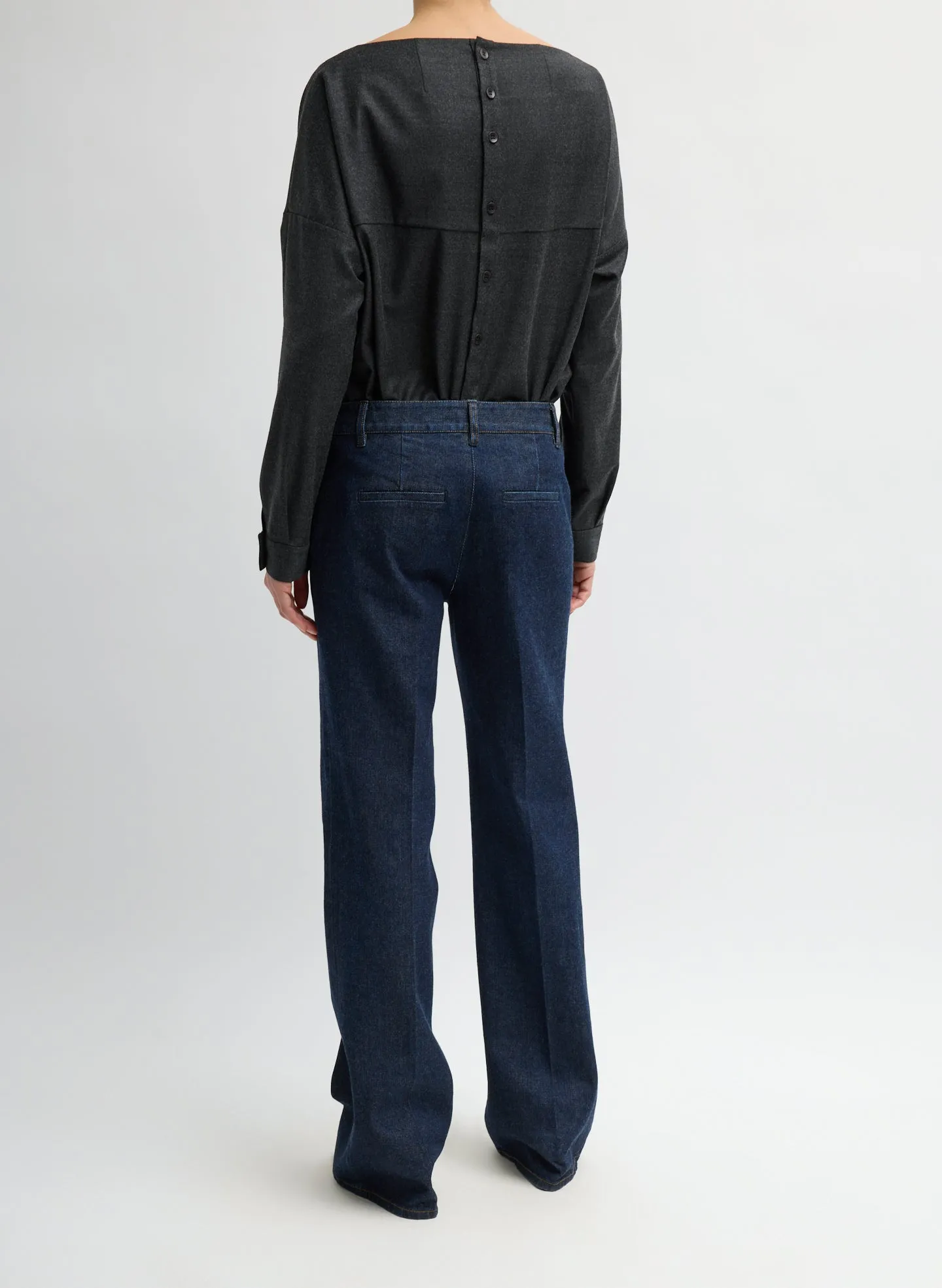 Indigo Denim Pat Trouser Jean sold by Tibi product image thumbnail 5