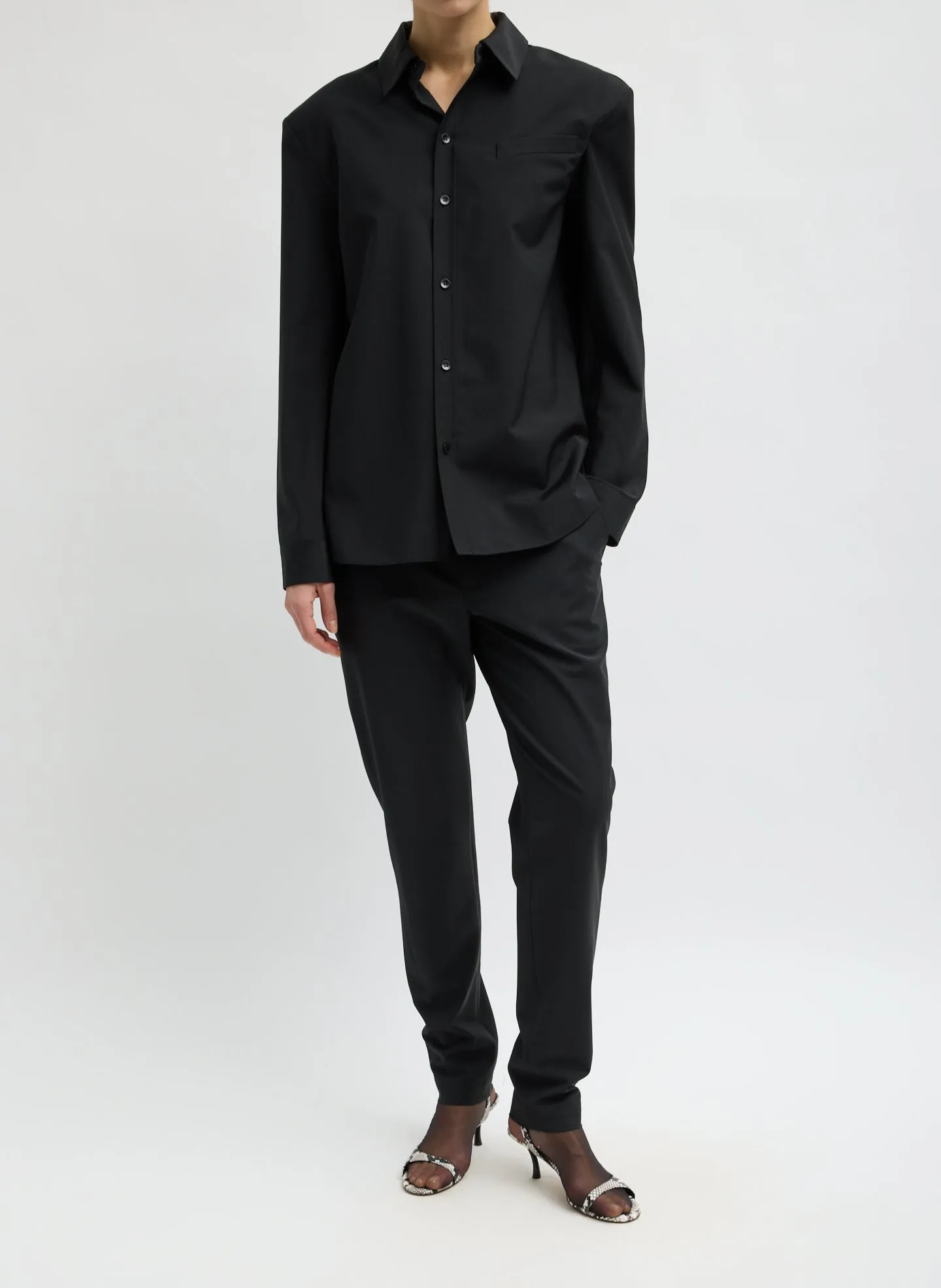Recycled Tropical Wool Detached Shirt sold by Tibi product image thumbnail 4