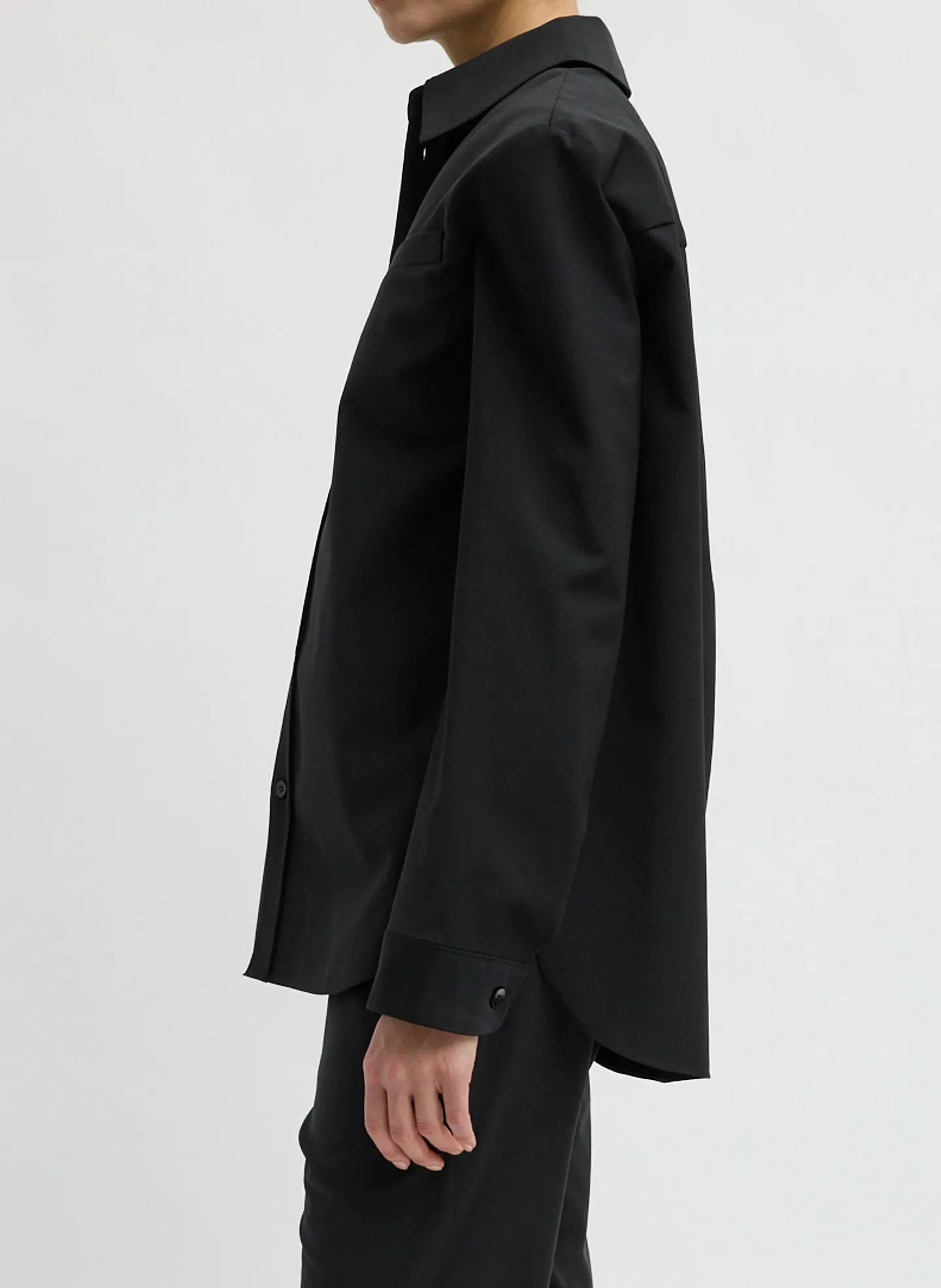 Recycled Tropical Wool Detached Shirt sold by Tibi product image thumbnail 2