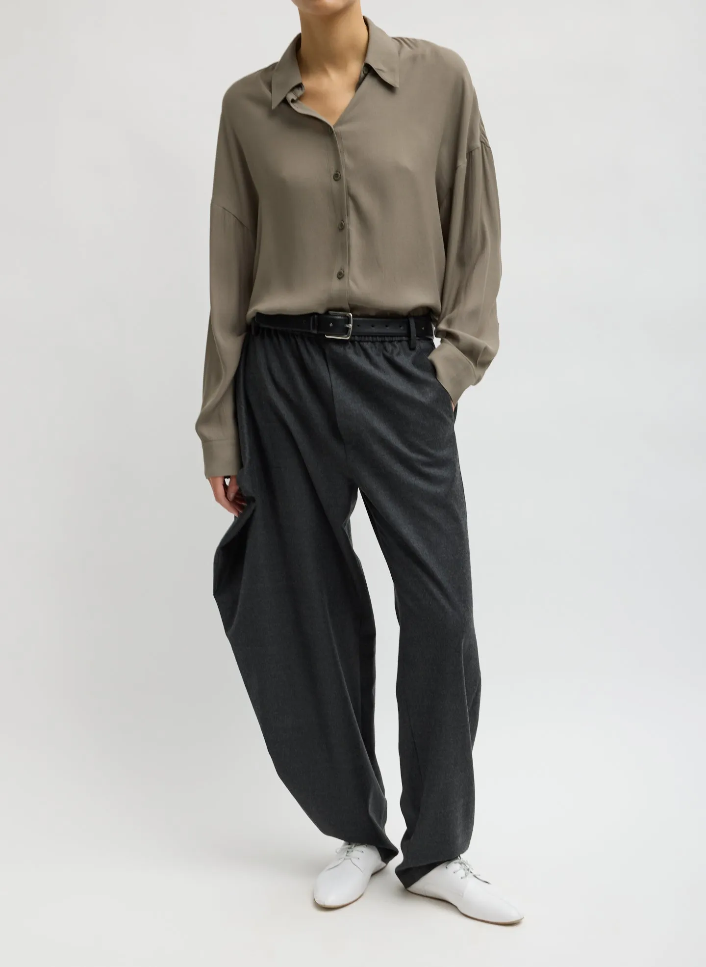 Feather Weight Eco Crepe Oversized Shirt sold by Tibi product image thumbnail 5