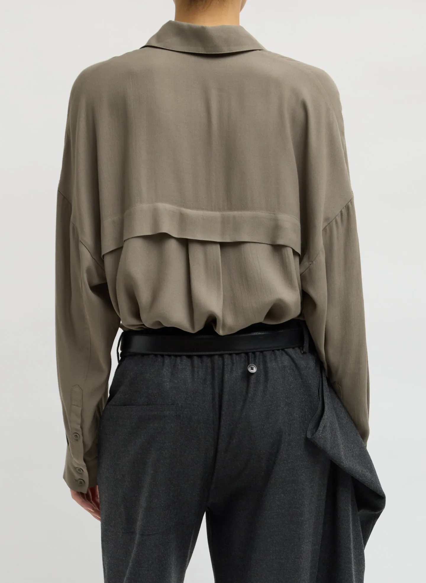 Feather Weight Eco Crepe Oversized Shirt sold by Tibi product image thumbnail 3