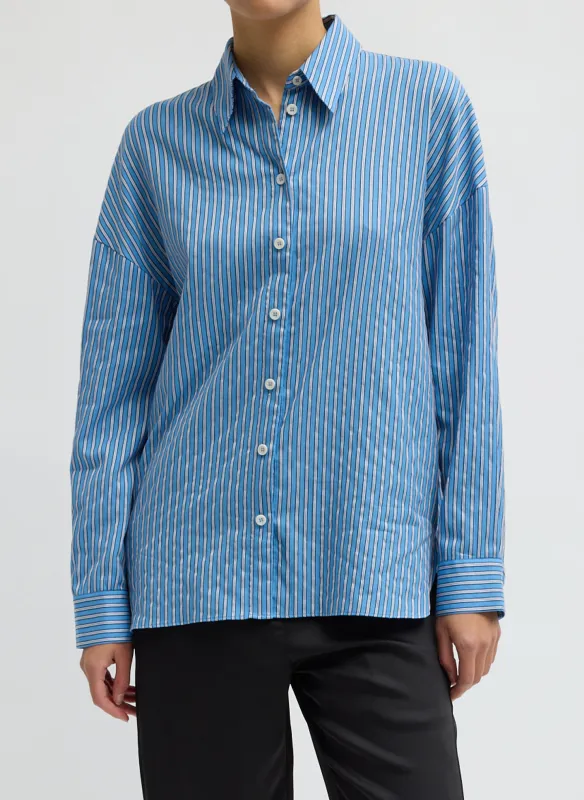 Edmund Lyocell Stripe Oversized Shirt made by Tibi