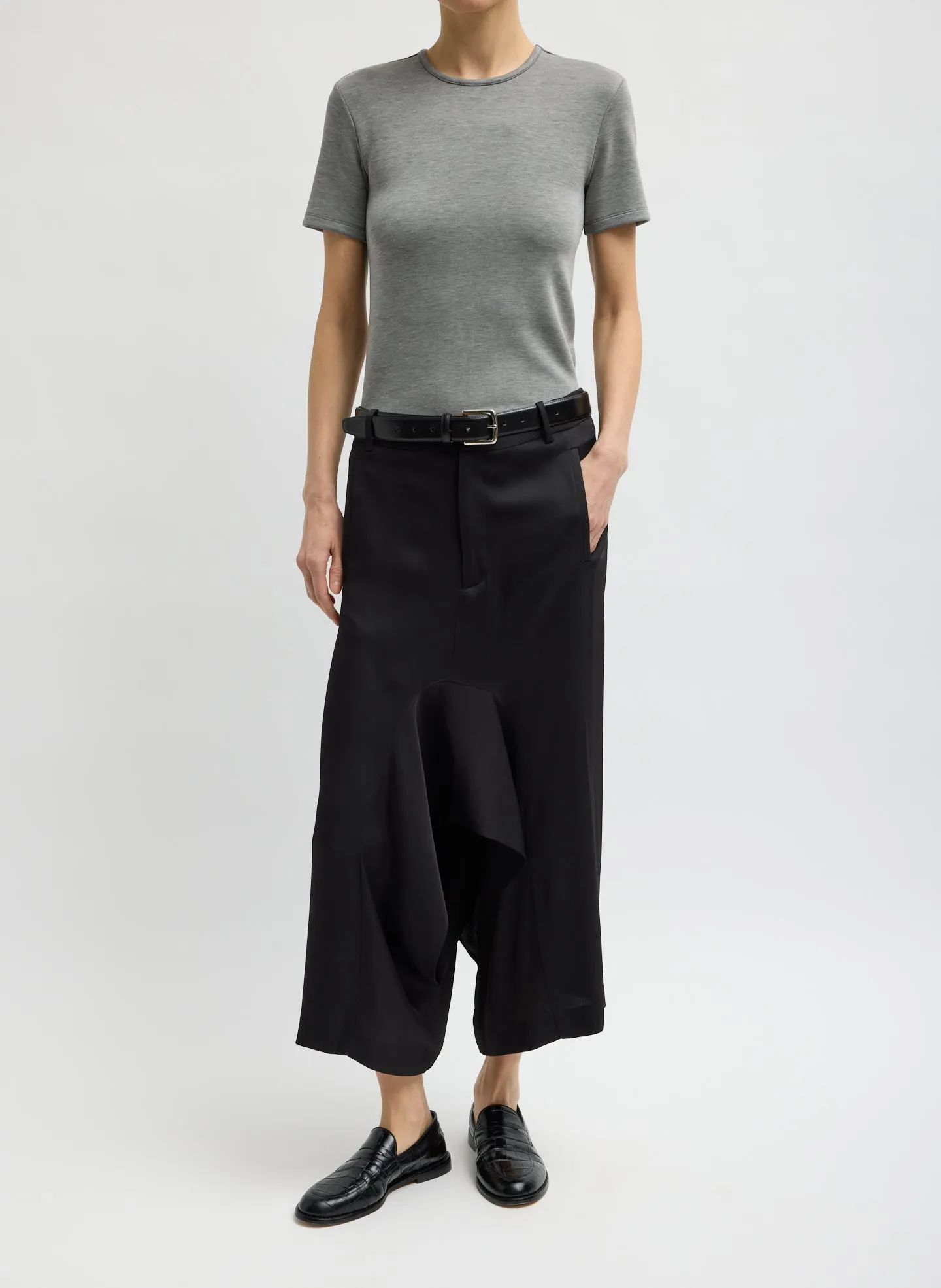 Feather Weight Viscose Neoprene Slim T-Shirt sold by Tibi product image thumbnail 4