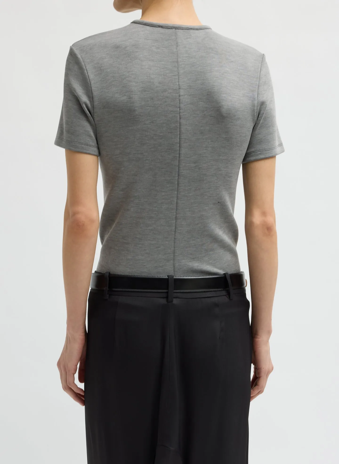 Feather Weight Viscose Neoprene Slim T-Shirt sold by Tibi product image thumbnail 3