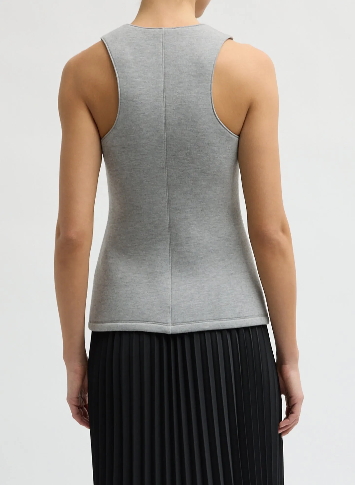 Bonded Viscose Racerback Tank Top sold by Tibi product image thumbnail 3