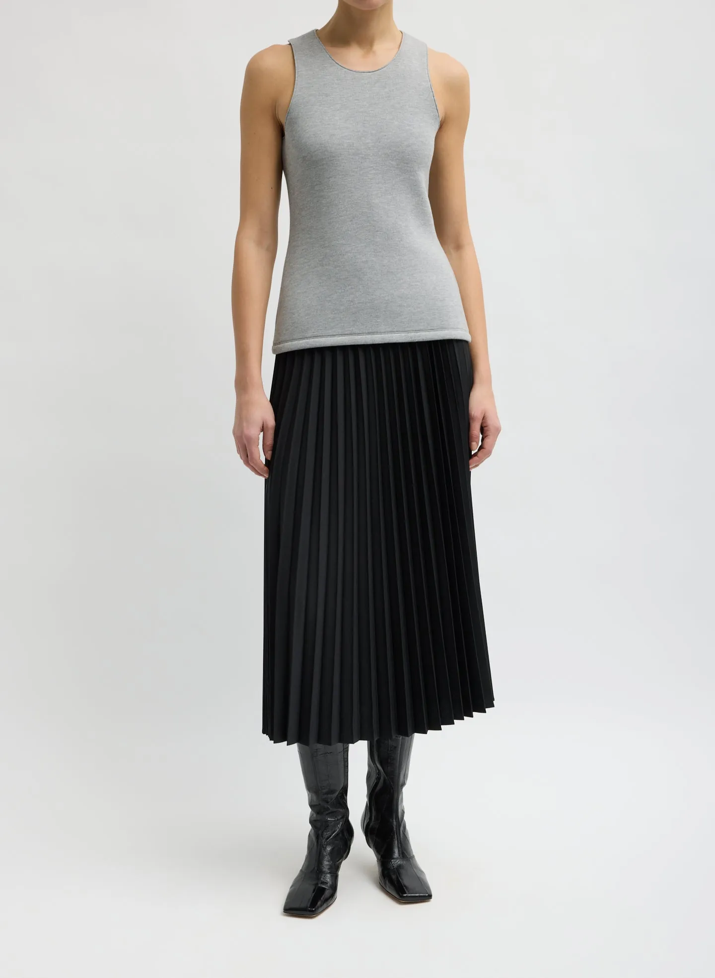 Bonded Viscose Racerback Tank Top sold by Tibi product image thumbnail 4