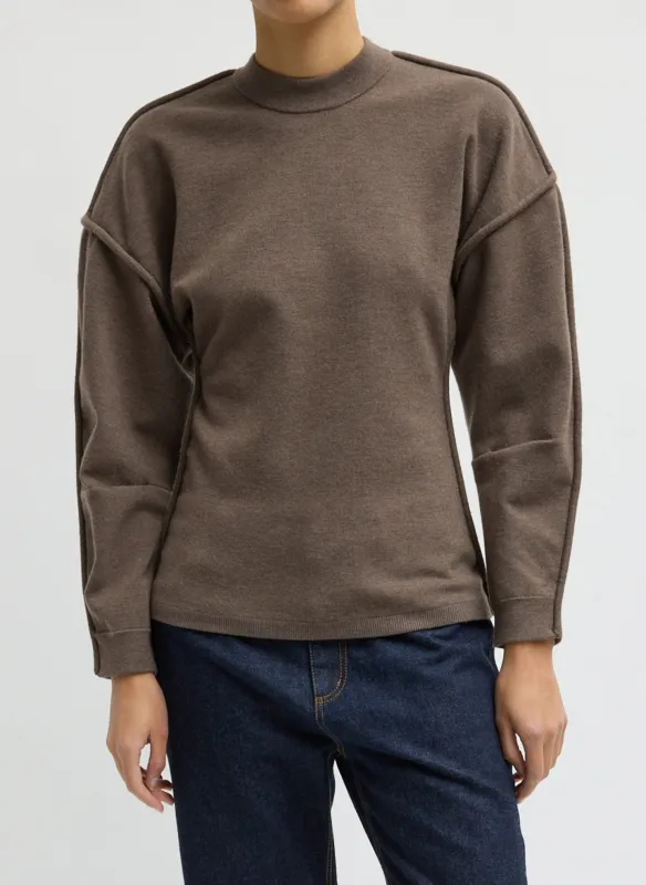 Sculpted Wool Fitted Sweater made by Tibi