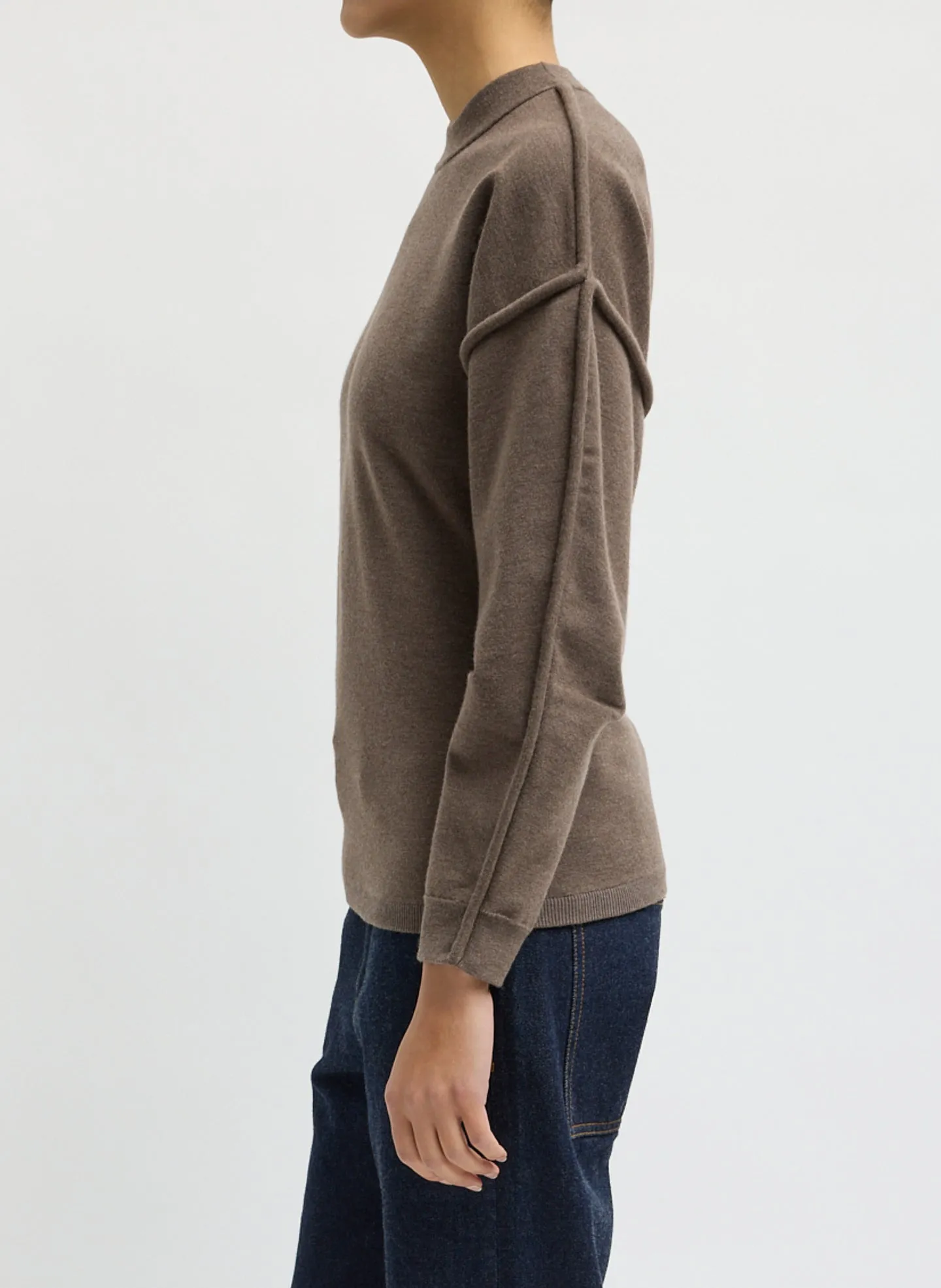 Sculpted Wool Fitted Sweater sold by Tibi product image thumbnail 3