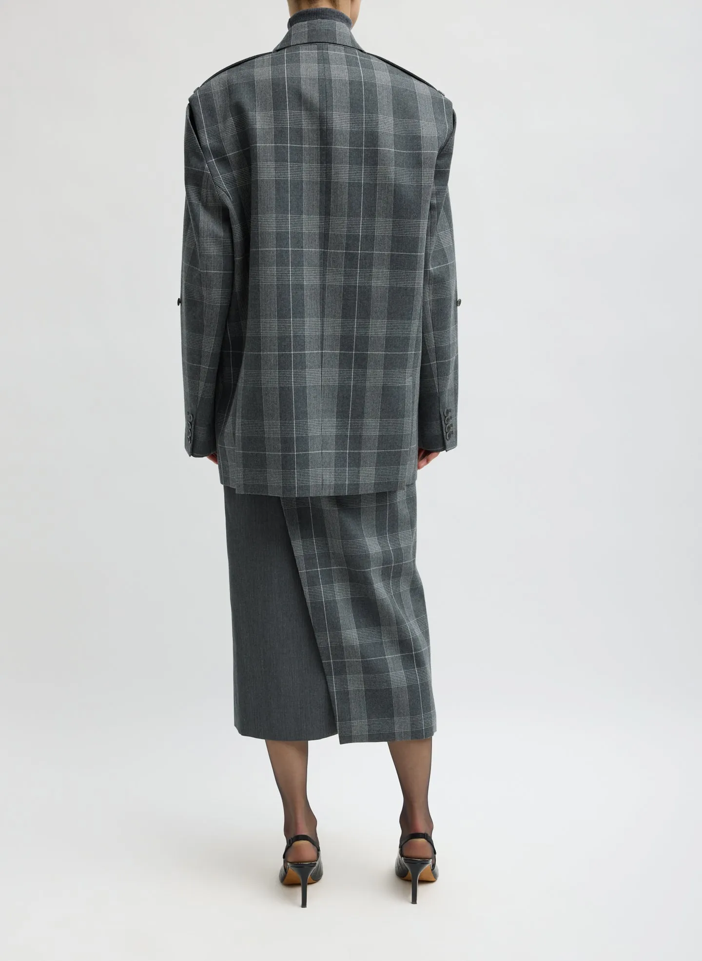 Papery Wool Plaid Easy Men's Blazer sold by Tibi product image thumbnail 4