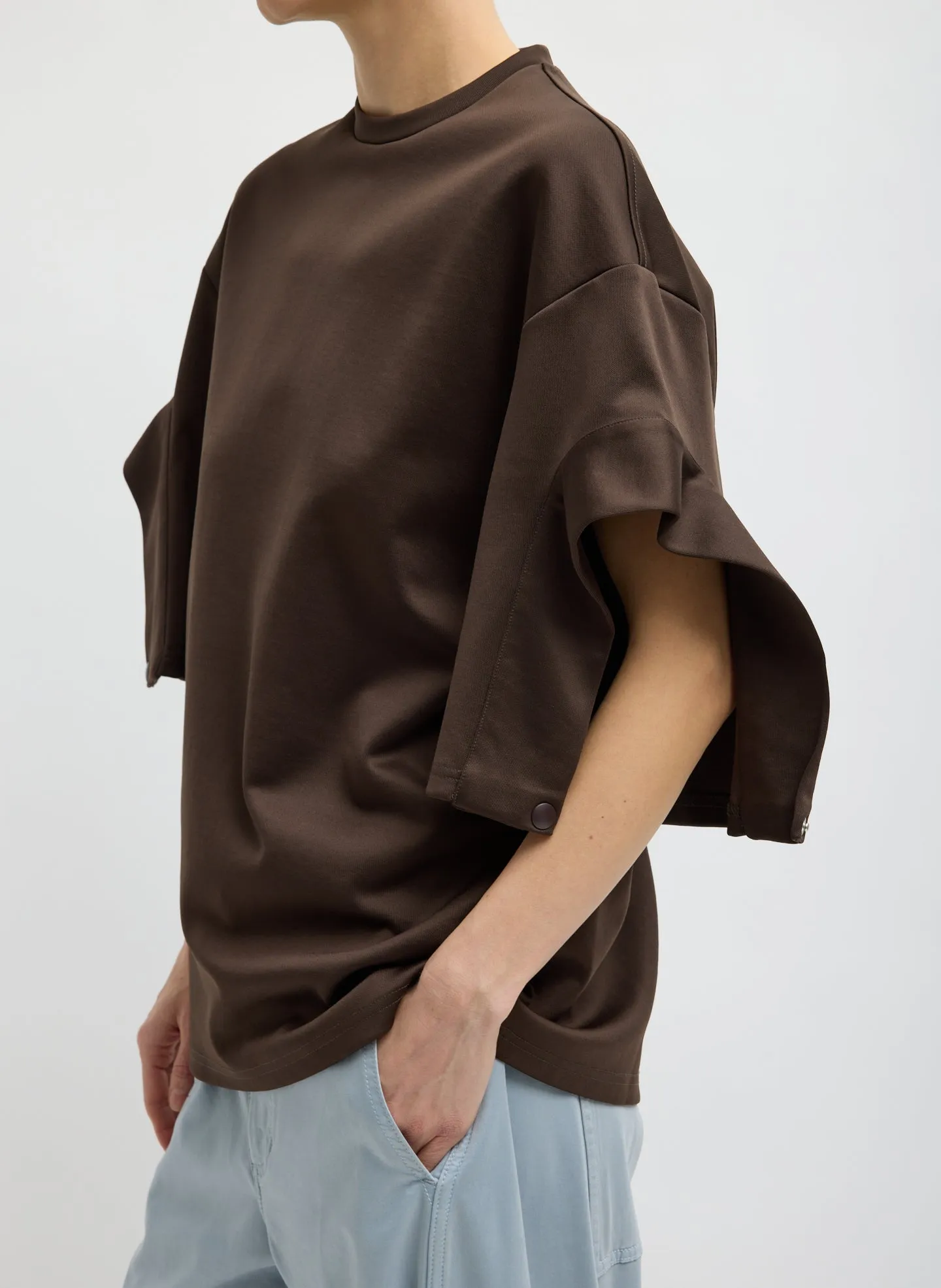 Active Knit Easy Drape Sleeve T-Shirt sold by Tibi product image thumbnail 2