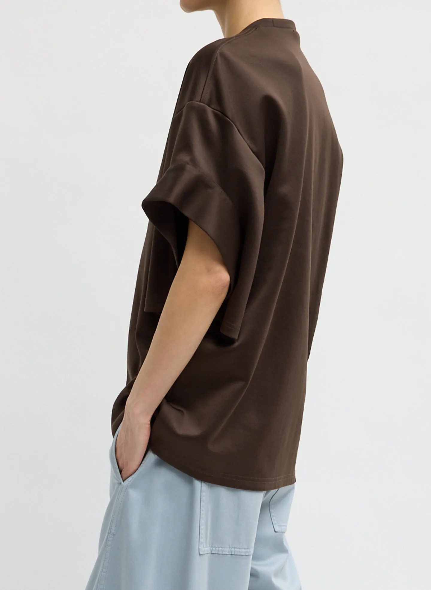Active Knit Easy Drape Sleeve T-Shirt sold by Tibi product image thumbnail 3