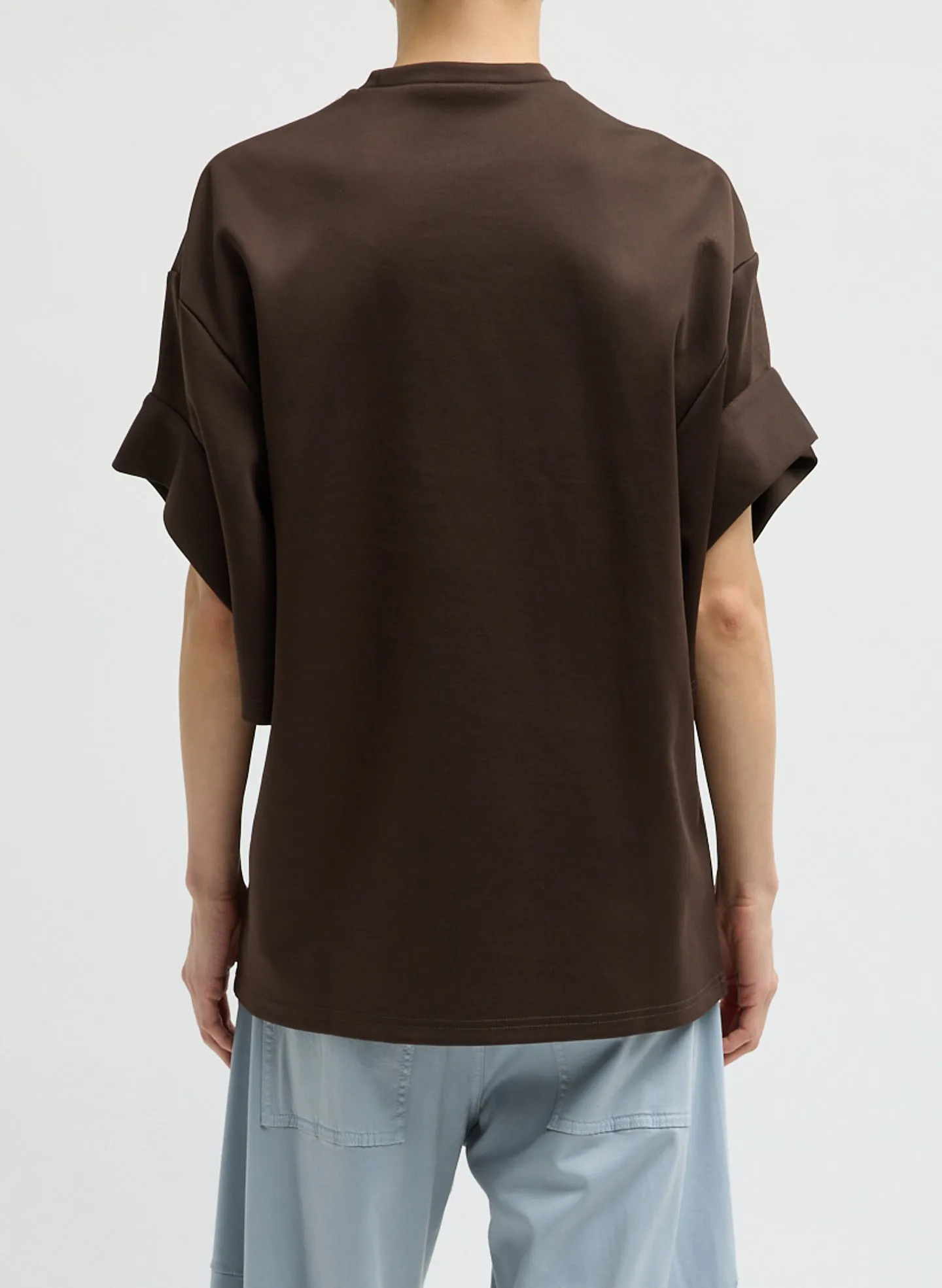 Active Knit Easy Drape Sleeve T-Shirt sold by Tibi product image thumbnail 4