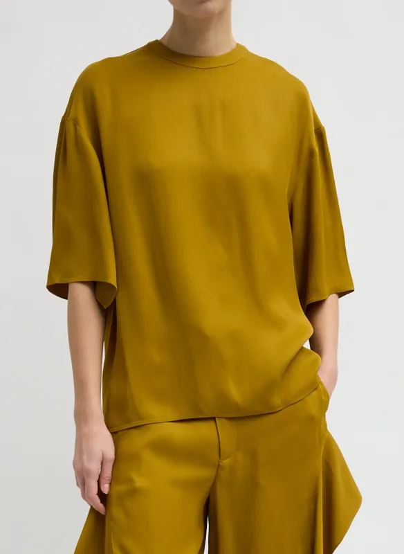 Eco Acetate Viscose Easy T-Shirt with Slit Detail made by Tibi