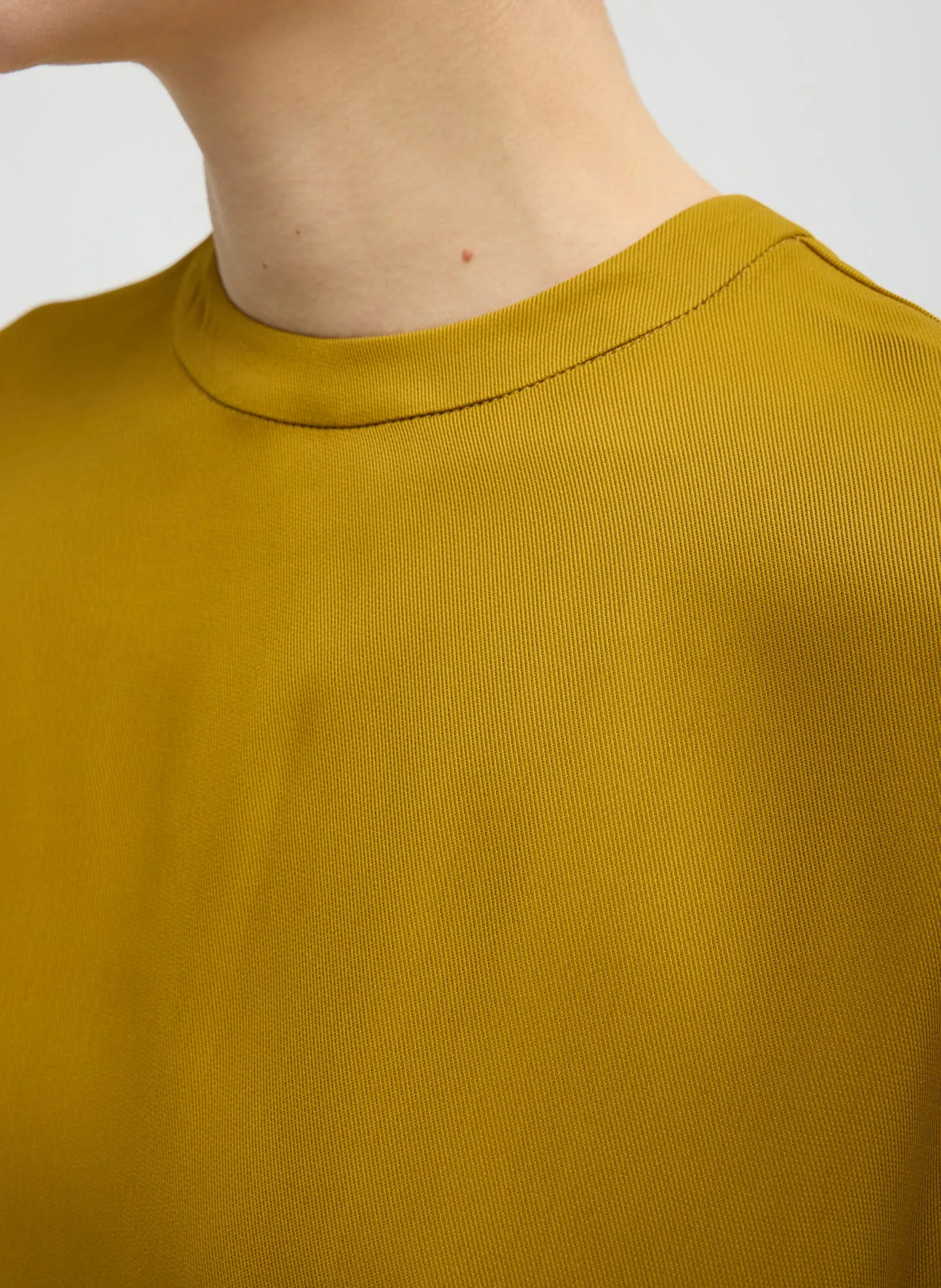 Eco Acetate Viscose Easy T-Shirt with Slit Detail sold by Tibi product image thumbnail 5
