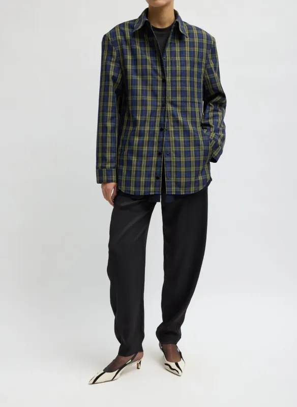 Techy Plaid Easy Shirt Jacket made by Tibi