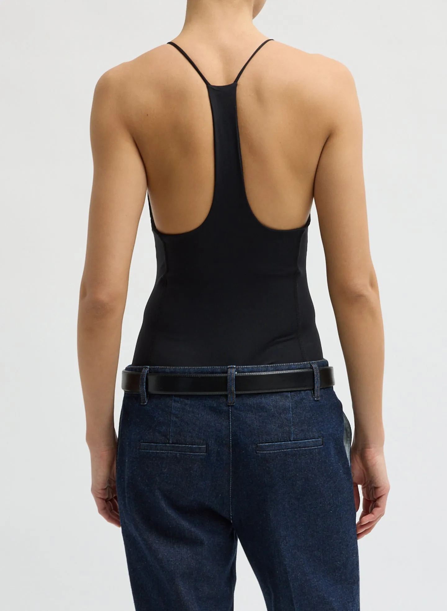 Stretch Light Weight Tech Knit Racerback Bodysuit sold by Tibi product image thumbnail 3