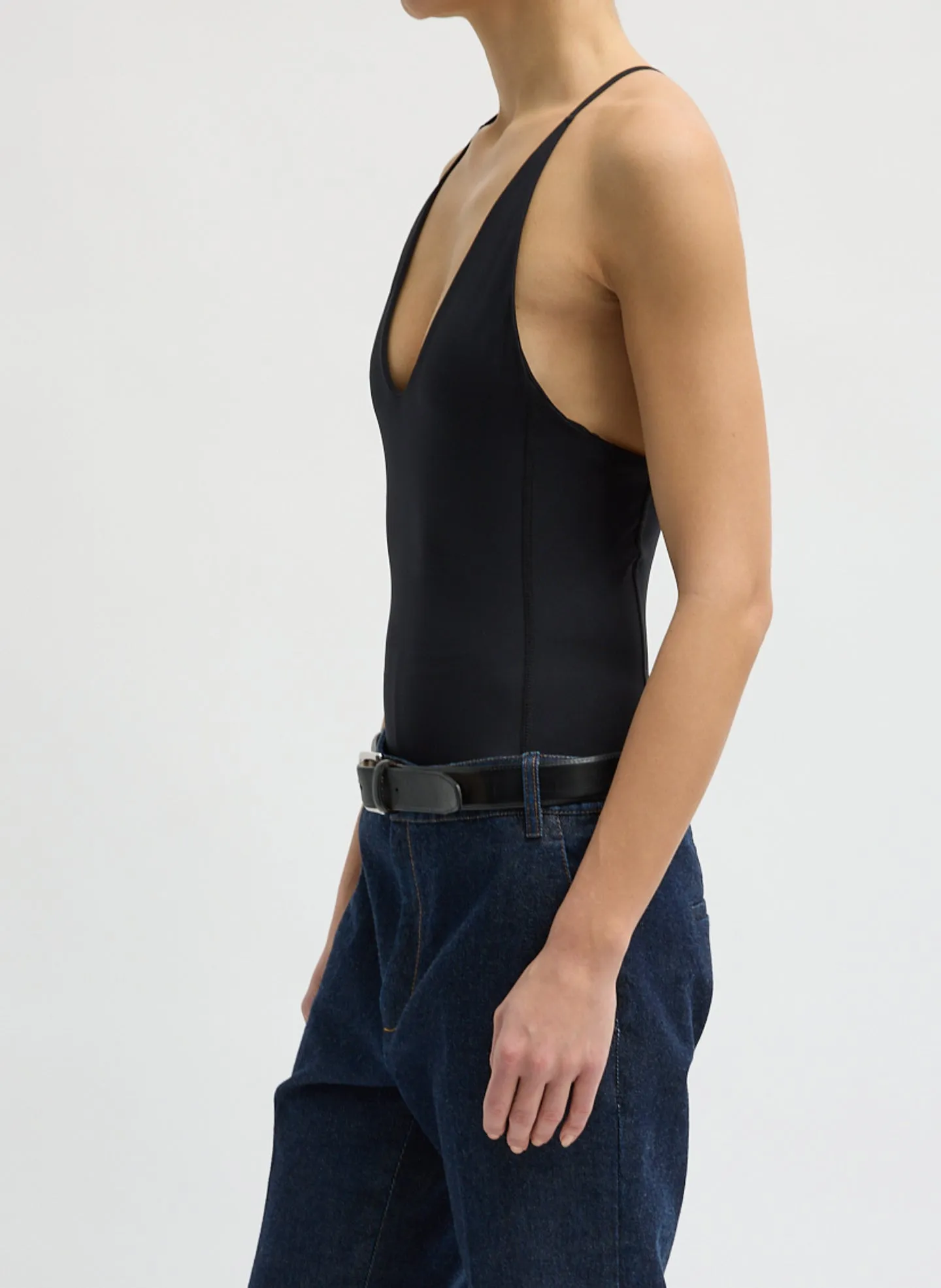 Stretch Light Weight Tech Knit Racerback Bodysuit sold by Tibi product image thumbnail 2