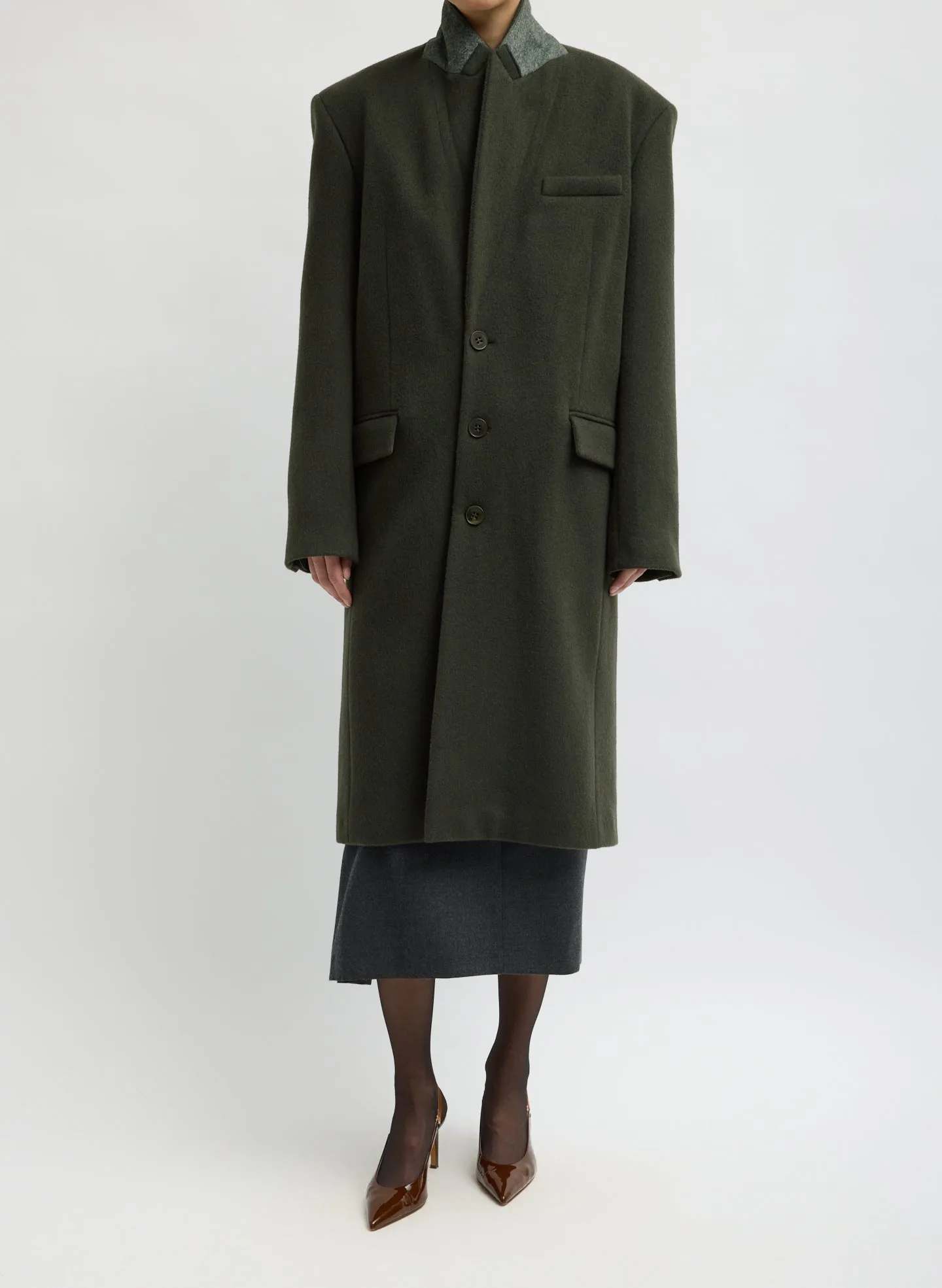 Wool Tailored Men's Midi Coat sold by Tibi product image thumbnail 2