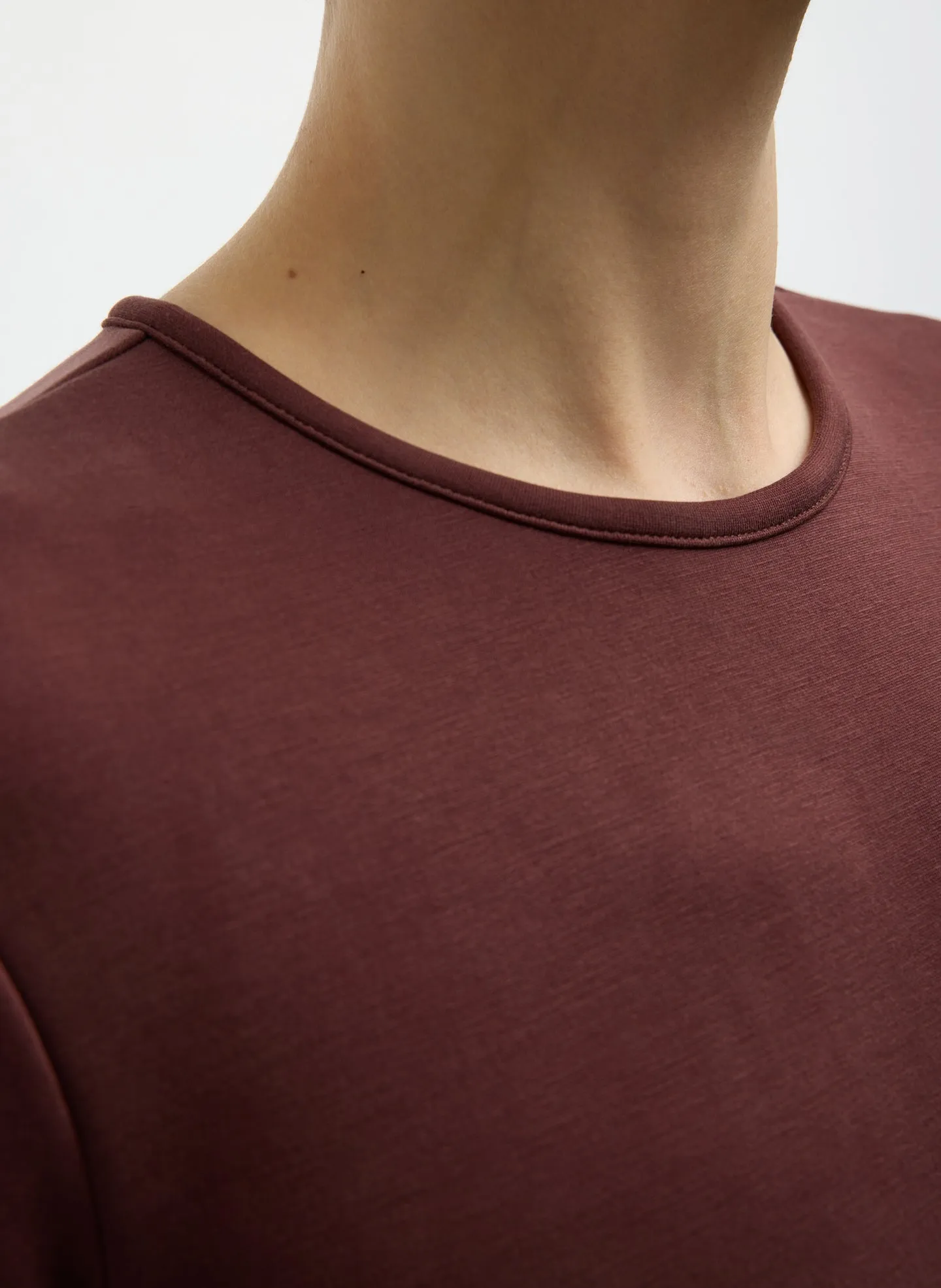 Feather Weight Viscose Neoprene Slim T-Shirt sold by Tibi product image thumbnail 5