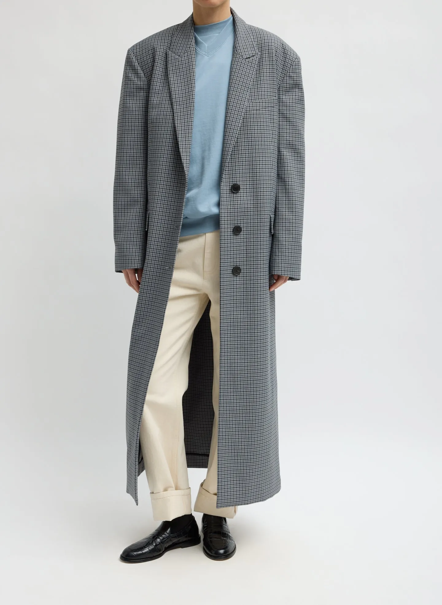Menswear Tech Twill Tailored Men's Maxi Coat sold by Tibi