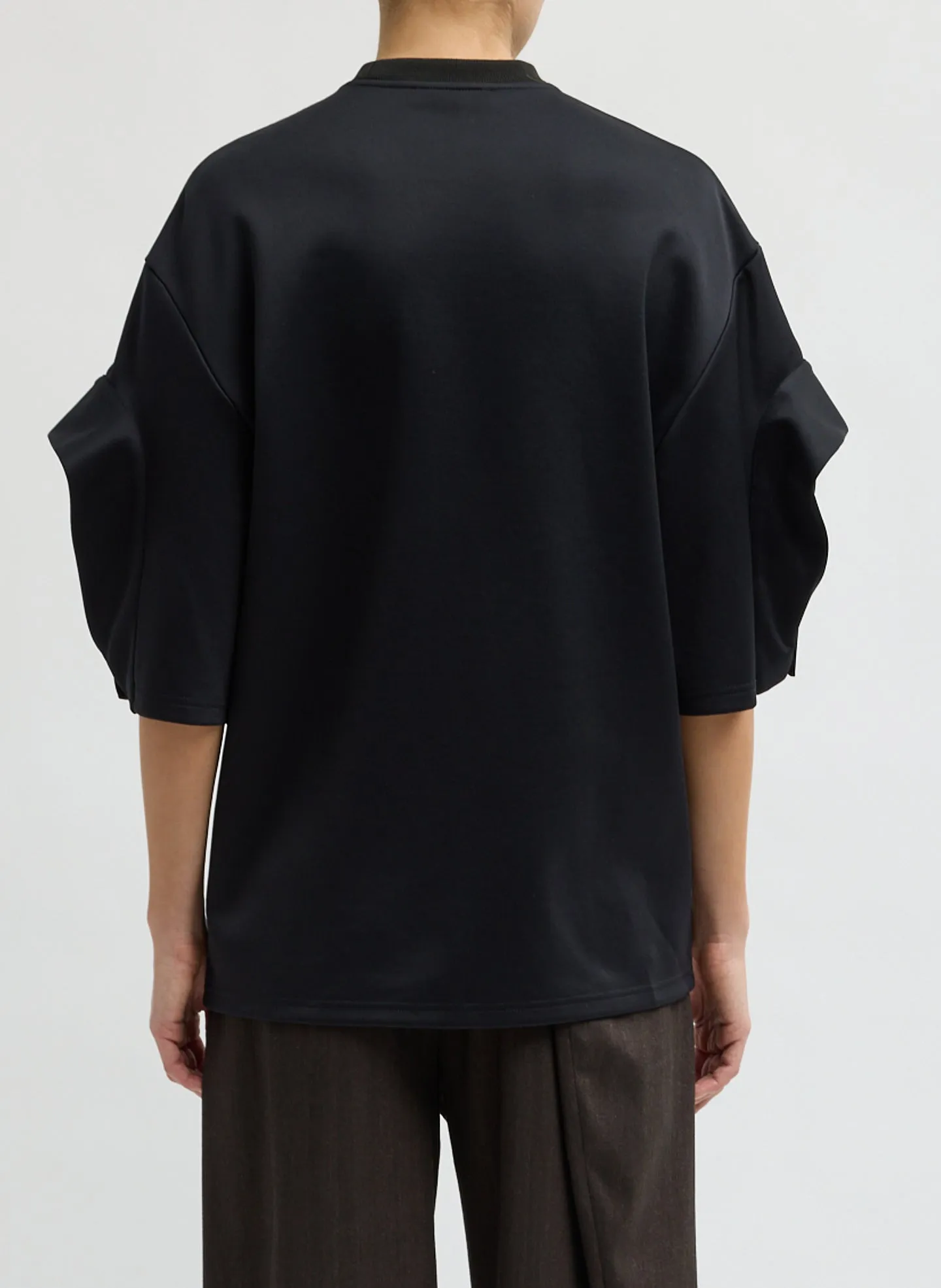 Active Knit Easy Drape Sleeve T-Shirt sold by Tibi product image thumbnail 3