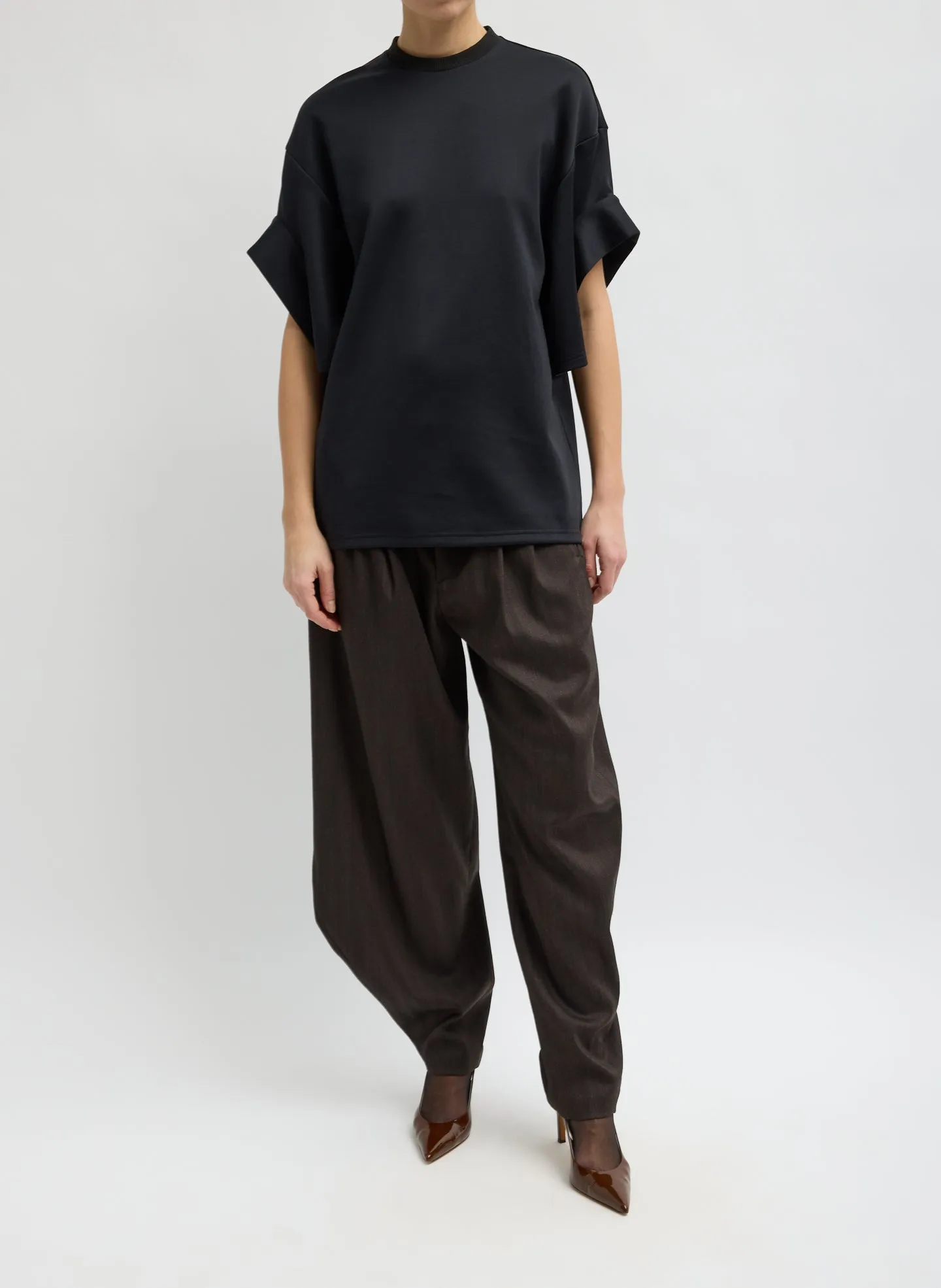 Active Knit Easy Drape Sleeve T-Shirt sold by Tibi product image thumbnail 5