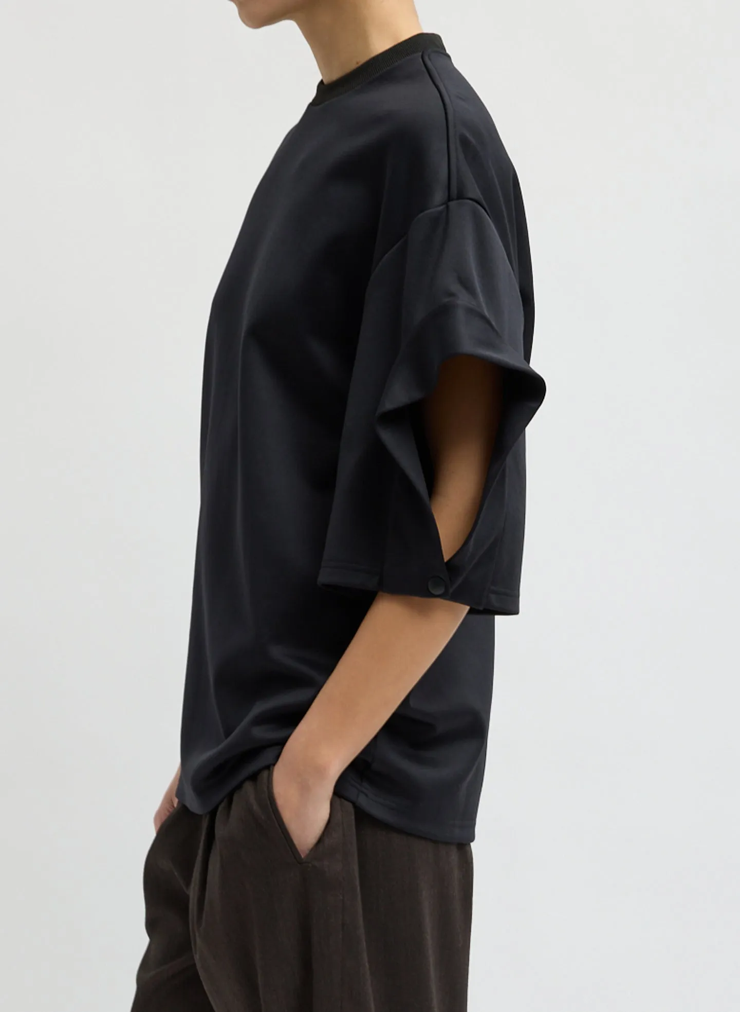 Active Knit Easy Drape Sleeve T-Shirt sold by Tibi product image thumbnail 2