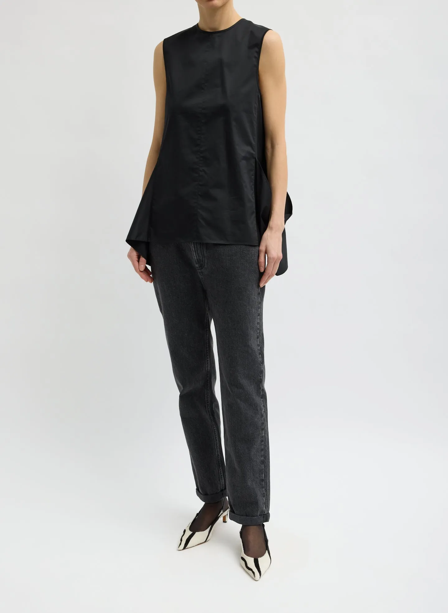Eco Poplin Side Drape Top sold by Tibi product image thumbnail 5
