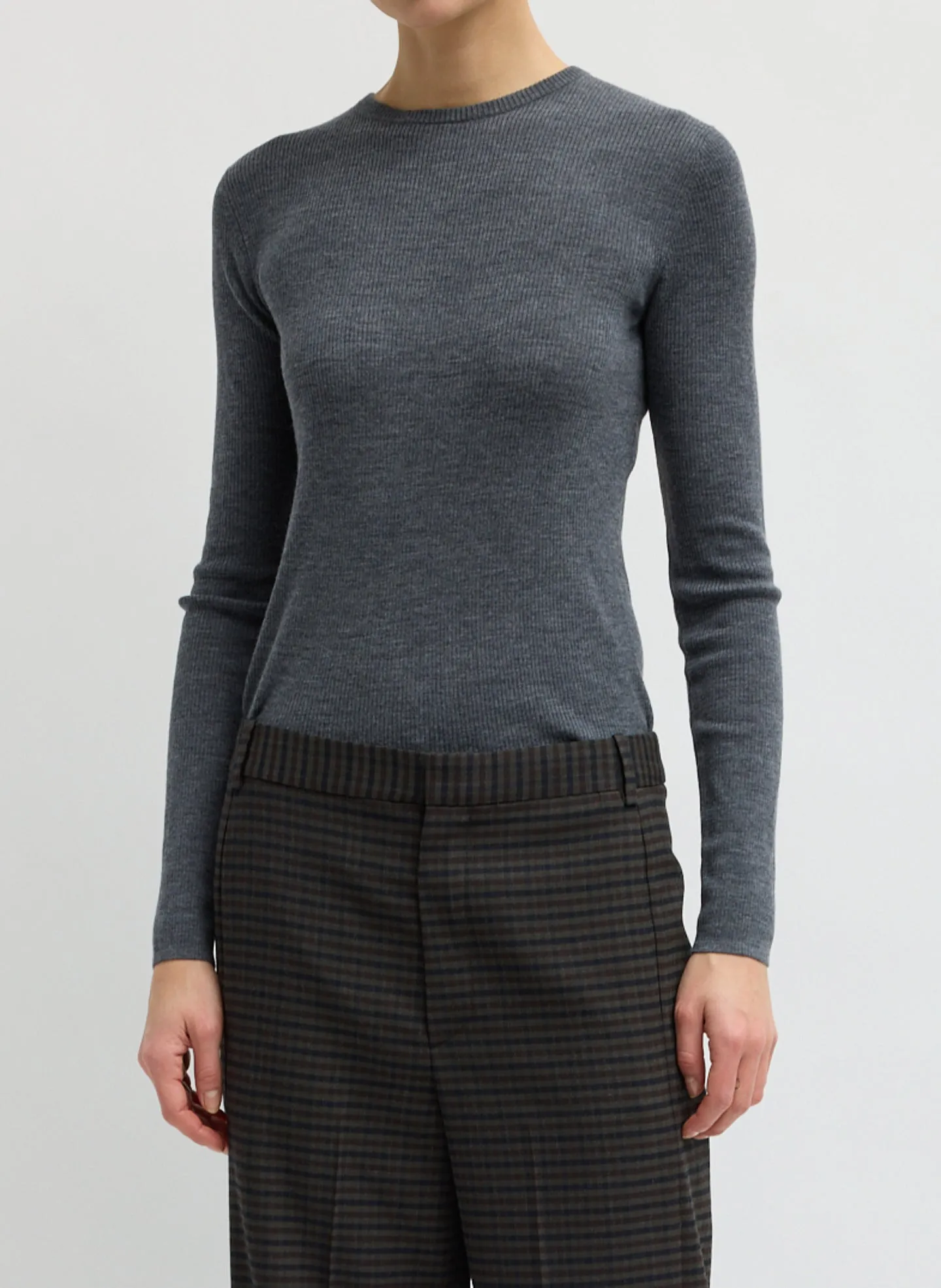 Feather Weight Ribbed Crewneck sold by Tibi