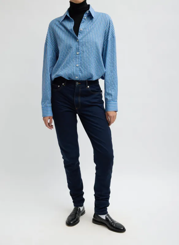 Tencel Cotton Denim Triton Slim Jean made by Tibi