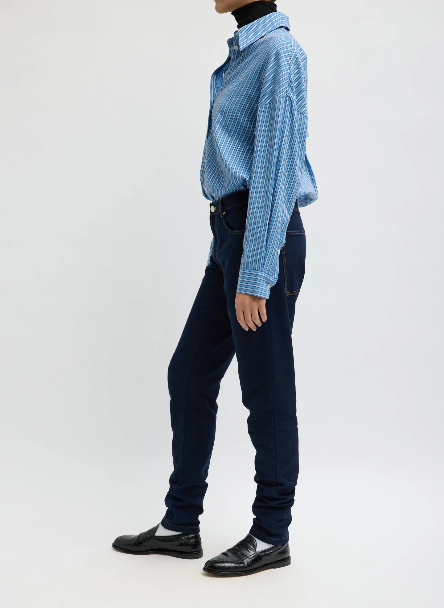 Tencel Cotton Denim Triton Slim Jean sold by Tibi product image thumbnail 3