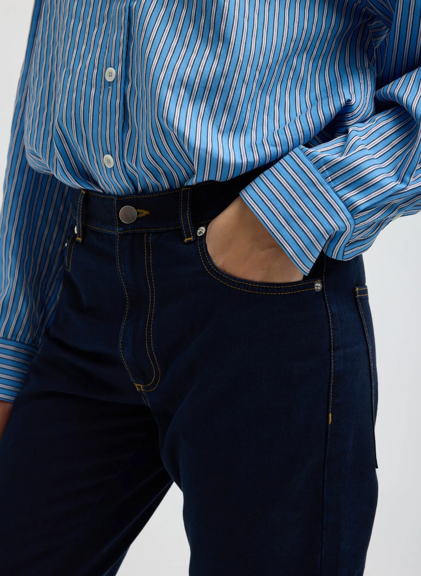 Tencel Cotton Denim Triton Slim Jean sold by Tibi product image thumbnail 5